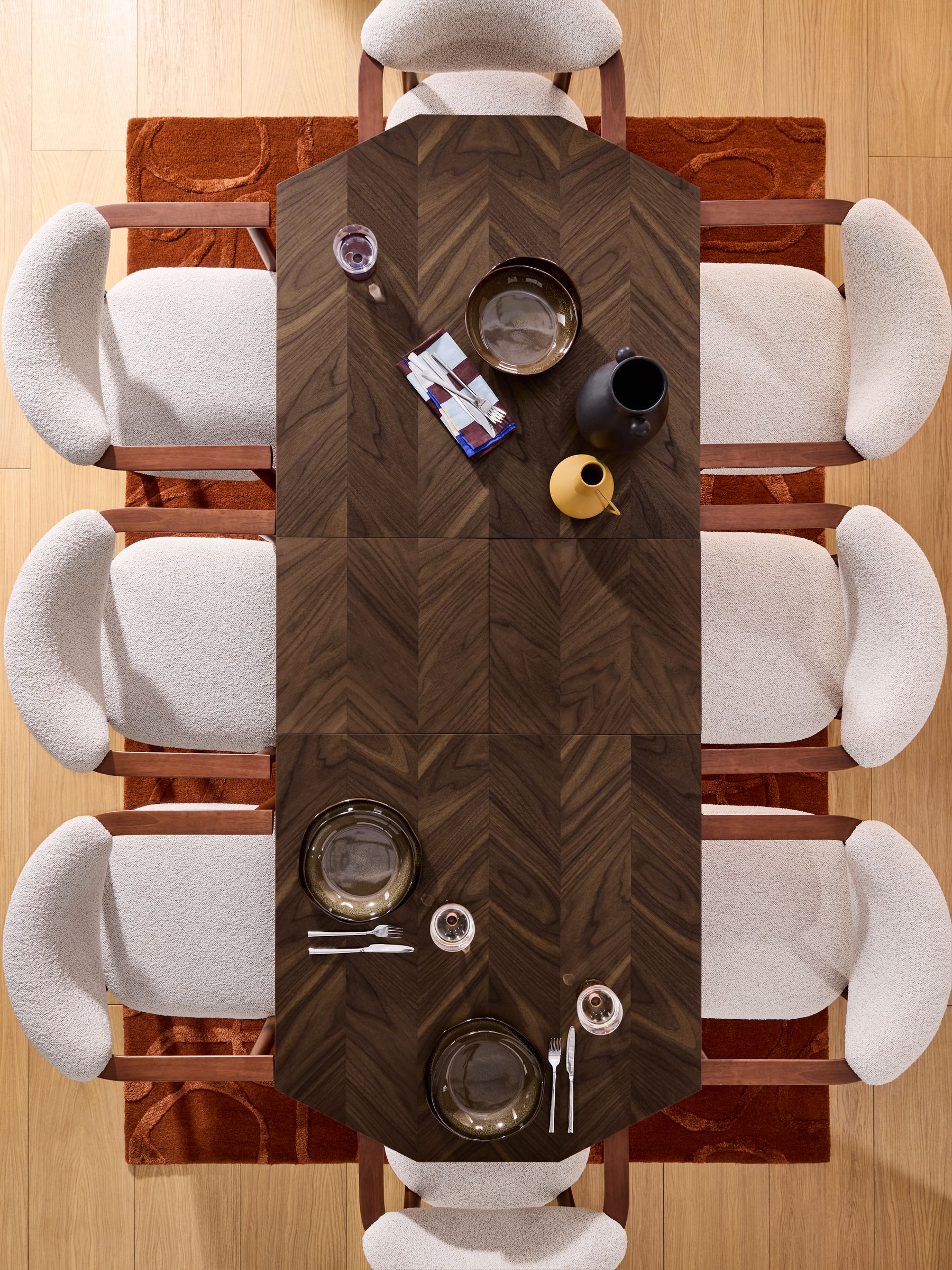 Brennan 6 to 8 Seater Dining Table in Walnut - Image 3 of 8