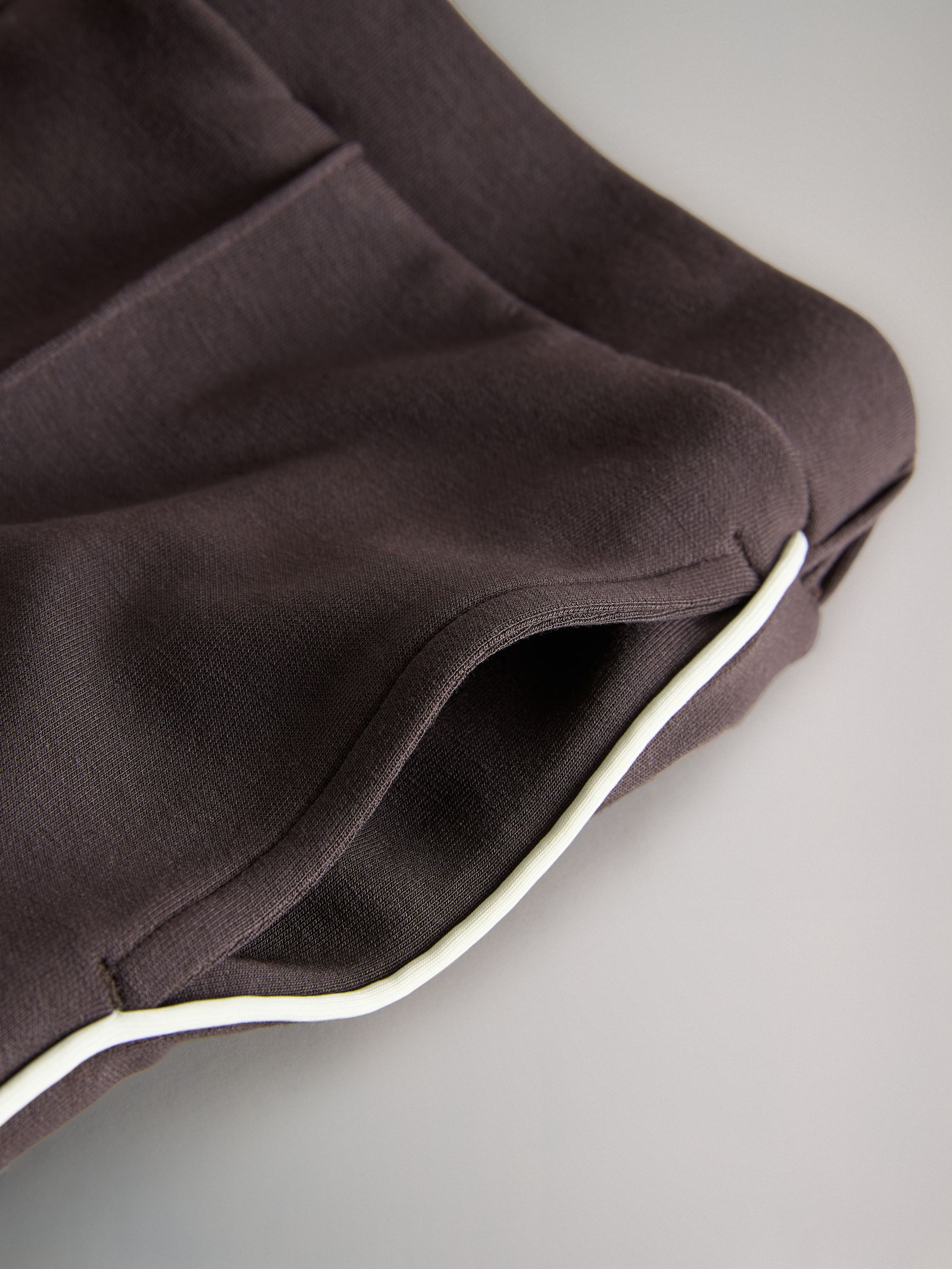 Chocolate Brown Modal Jersey Crew and Wide Leg Joggers Set - Image 5 of 5