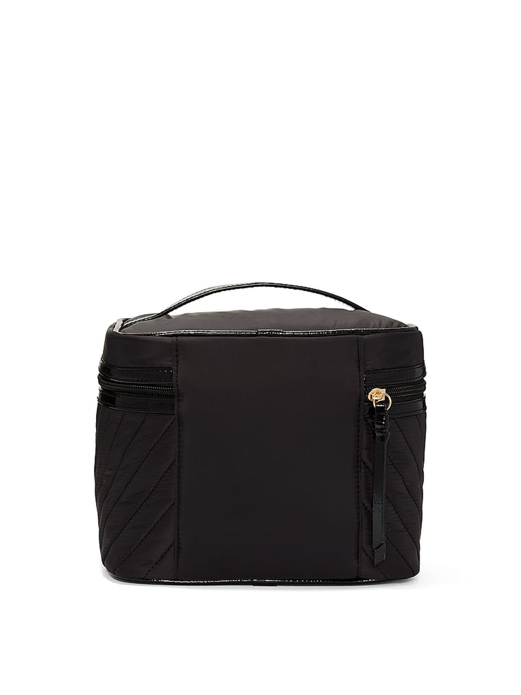 Black V Quilt 4 Piece Makeup Bag - Image 2 of 3