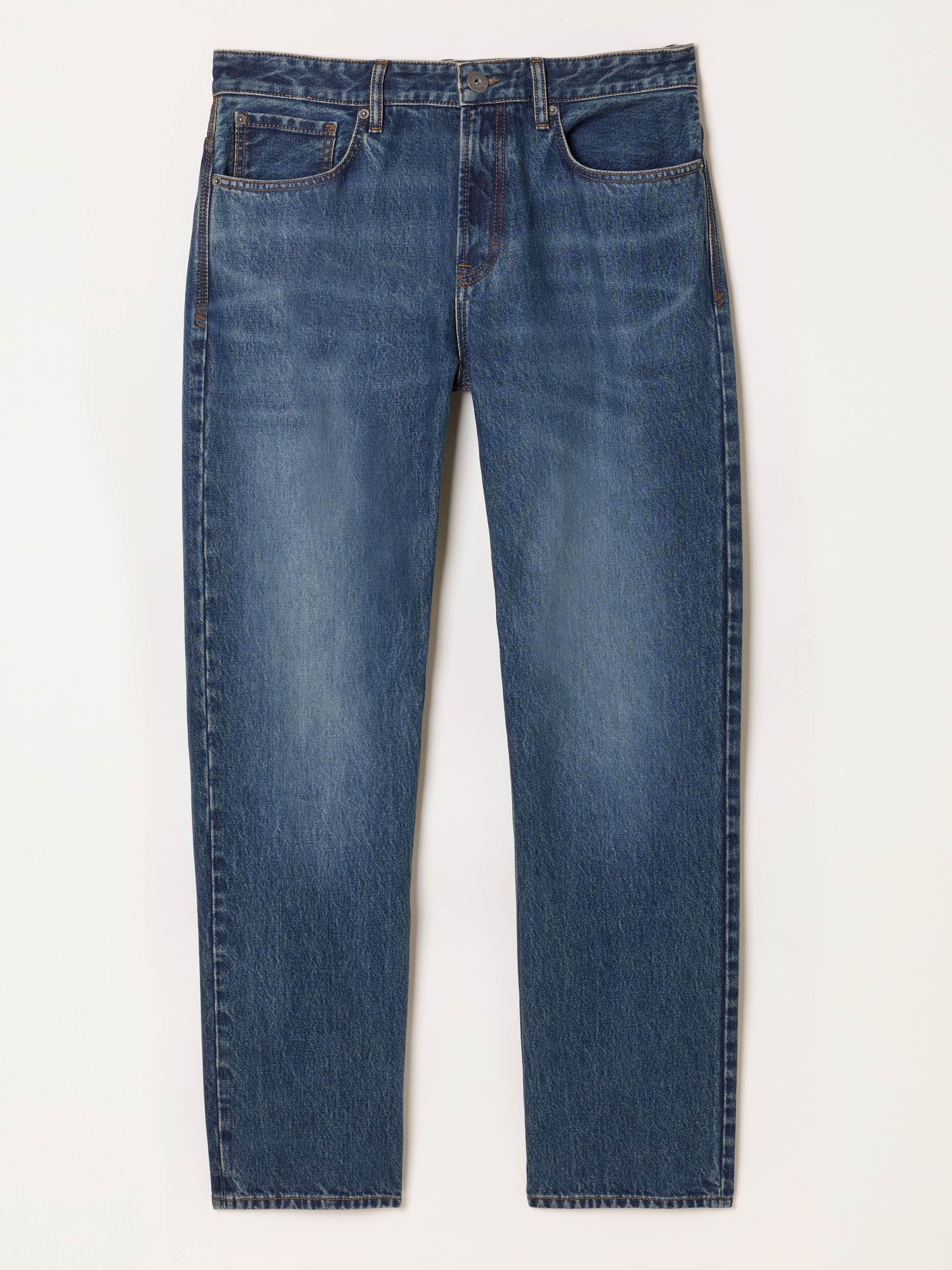 Indigo Blue Relaxed Straight Fit Jeans - Image 7 of 7 Indigo Blue Relaxed Straight Fit Jeans - Image 7 of 7