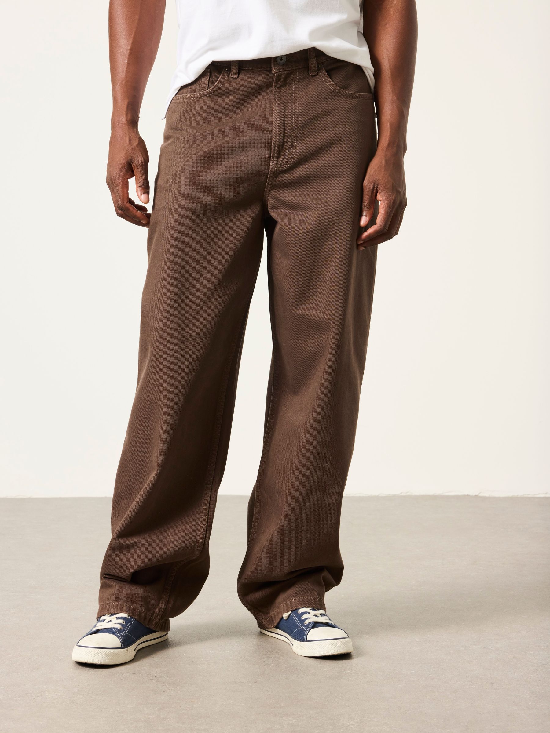 Chocolate Brown Baggy Fit Jeans - Image 1 of 5