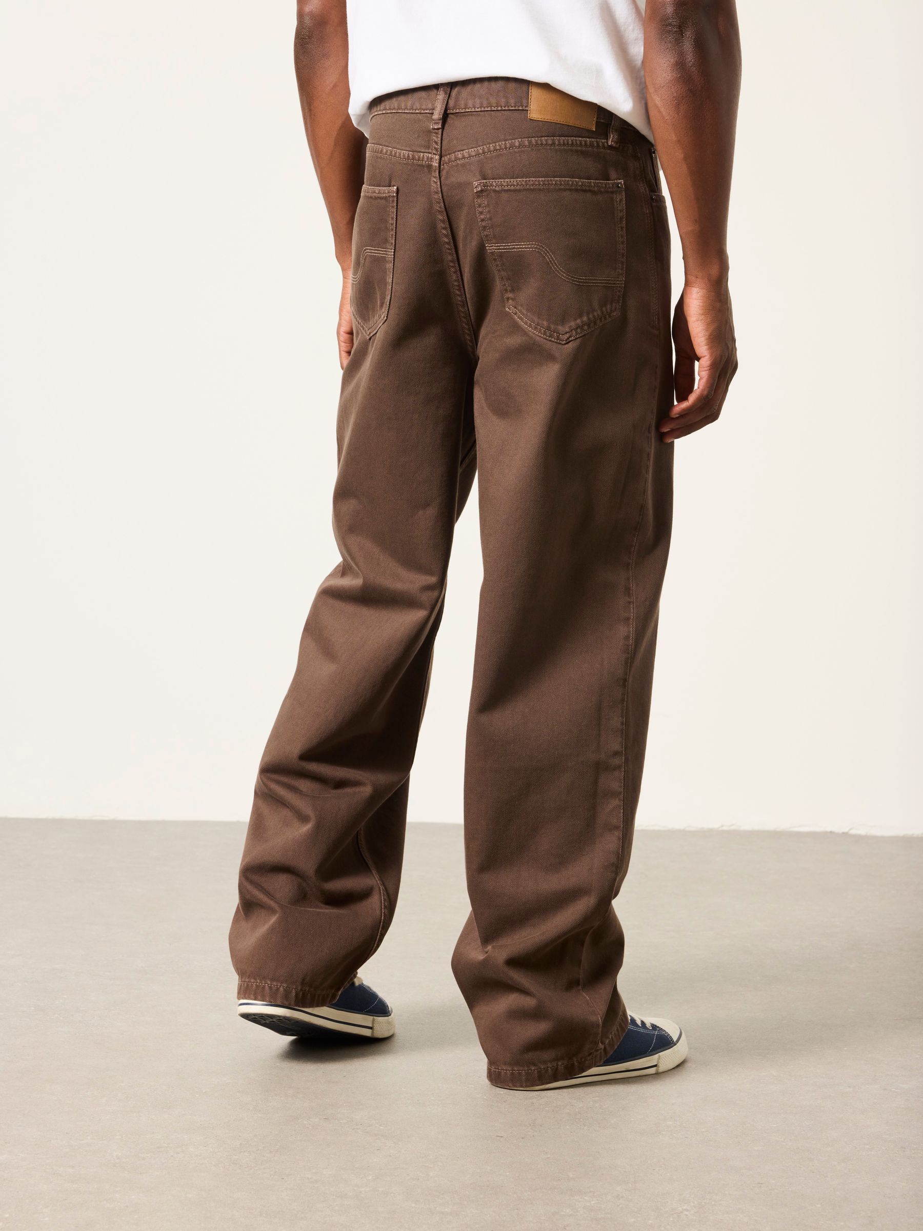 Chocolate Brown Baggy Fit Jeans - Image 2 of 5