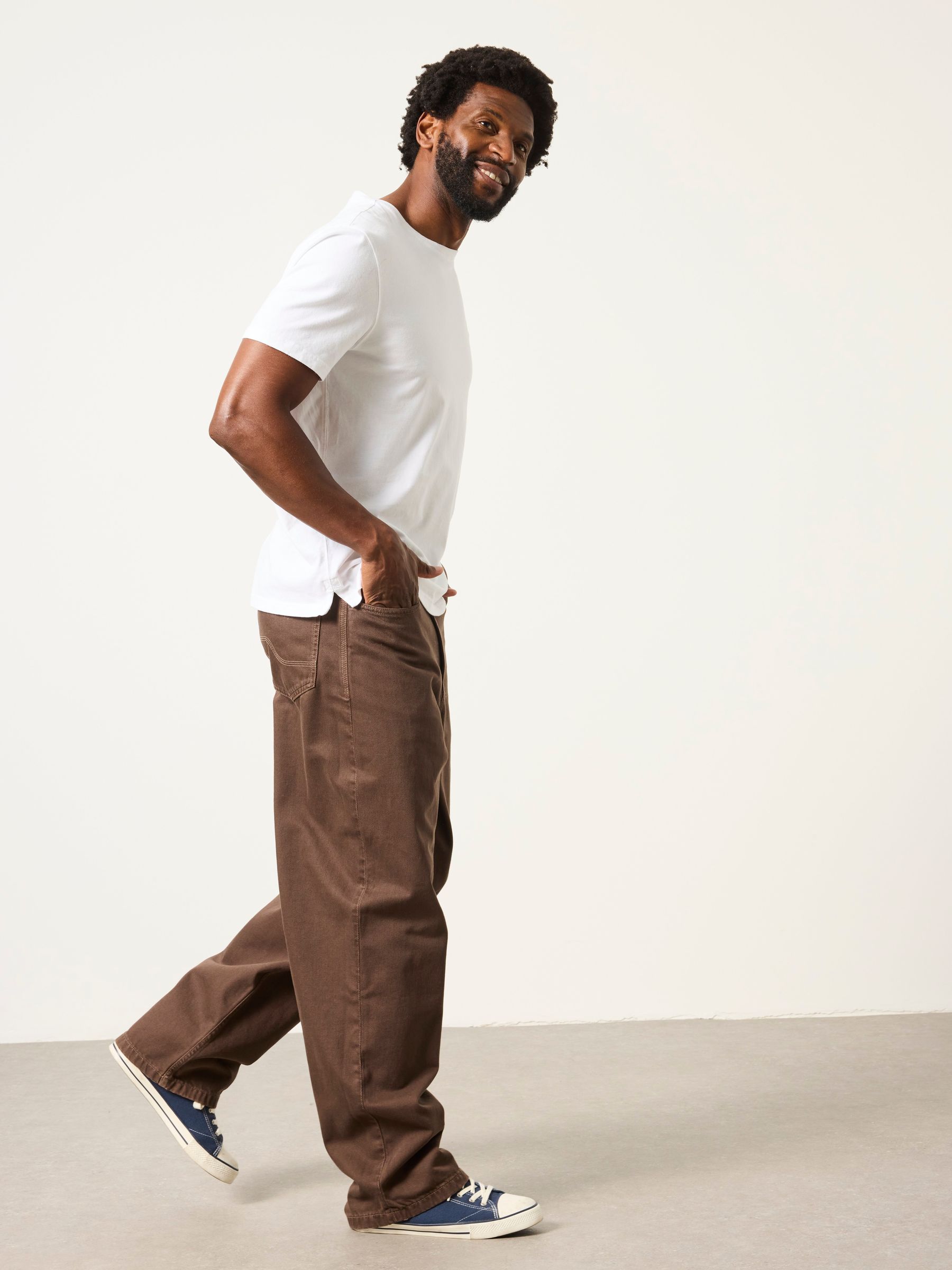 Chocolate Brown Baggy Fit Jeans - Image 3 of 5