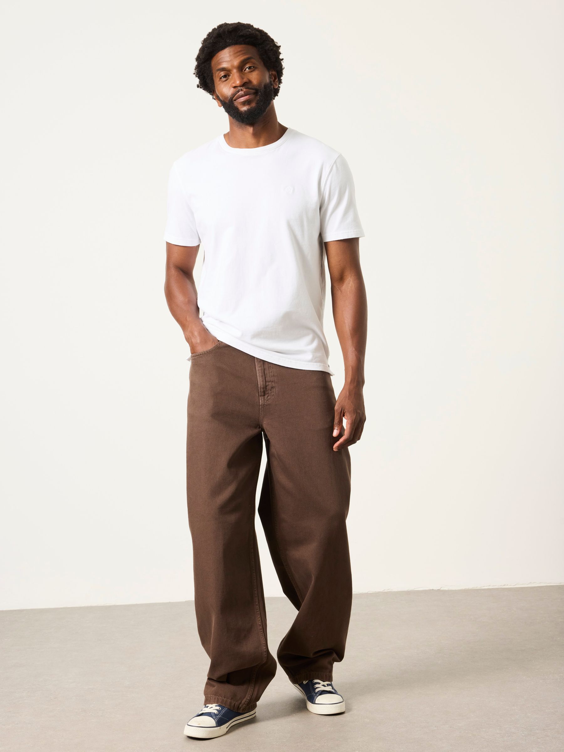 Chocolate Brown Baggy Fit Jeans - Image 4 of 5