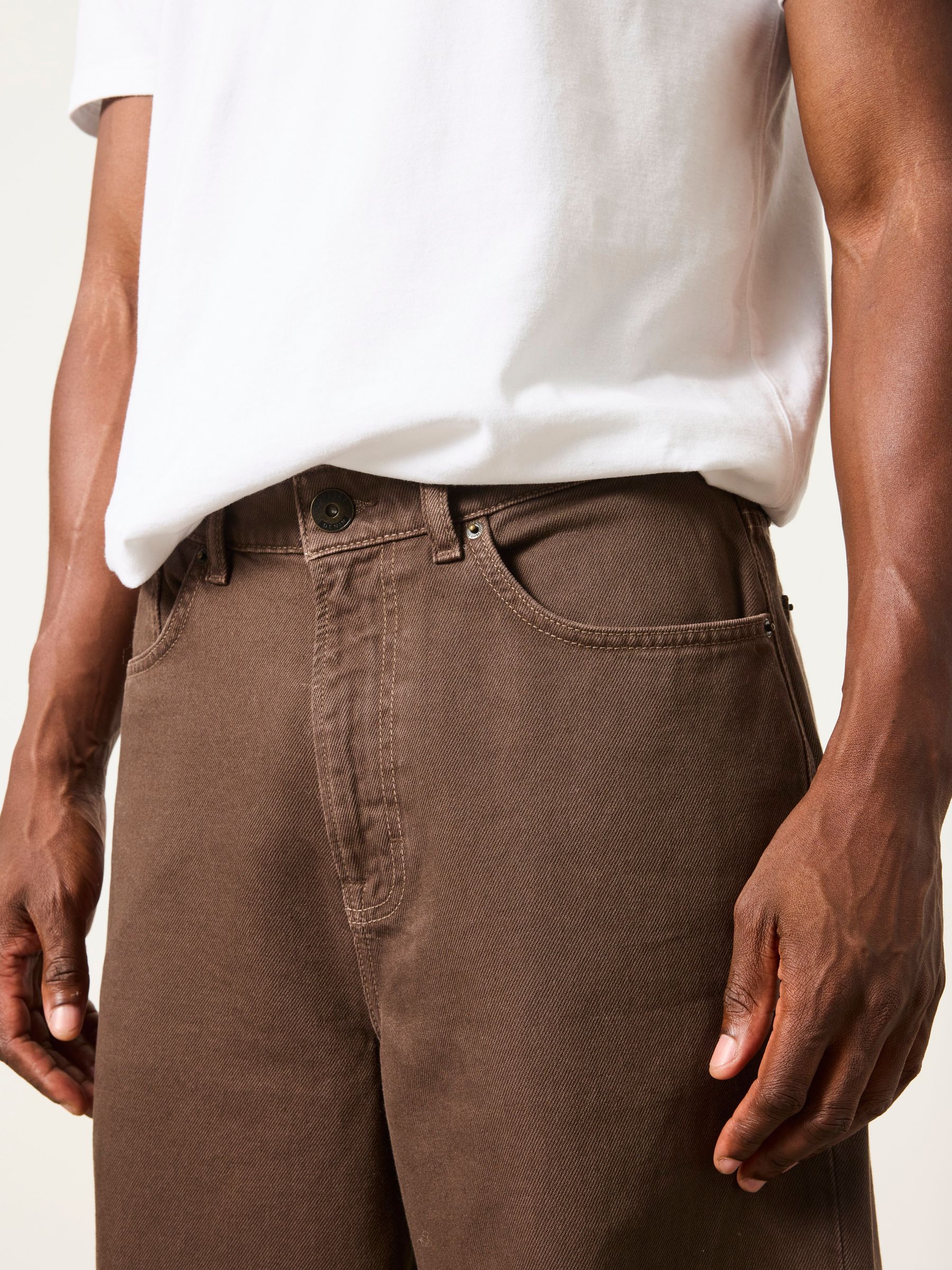 Chocolate Brown Baggy Fit Jeans - Image 5 of 5