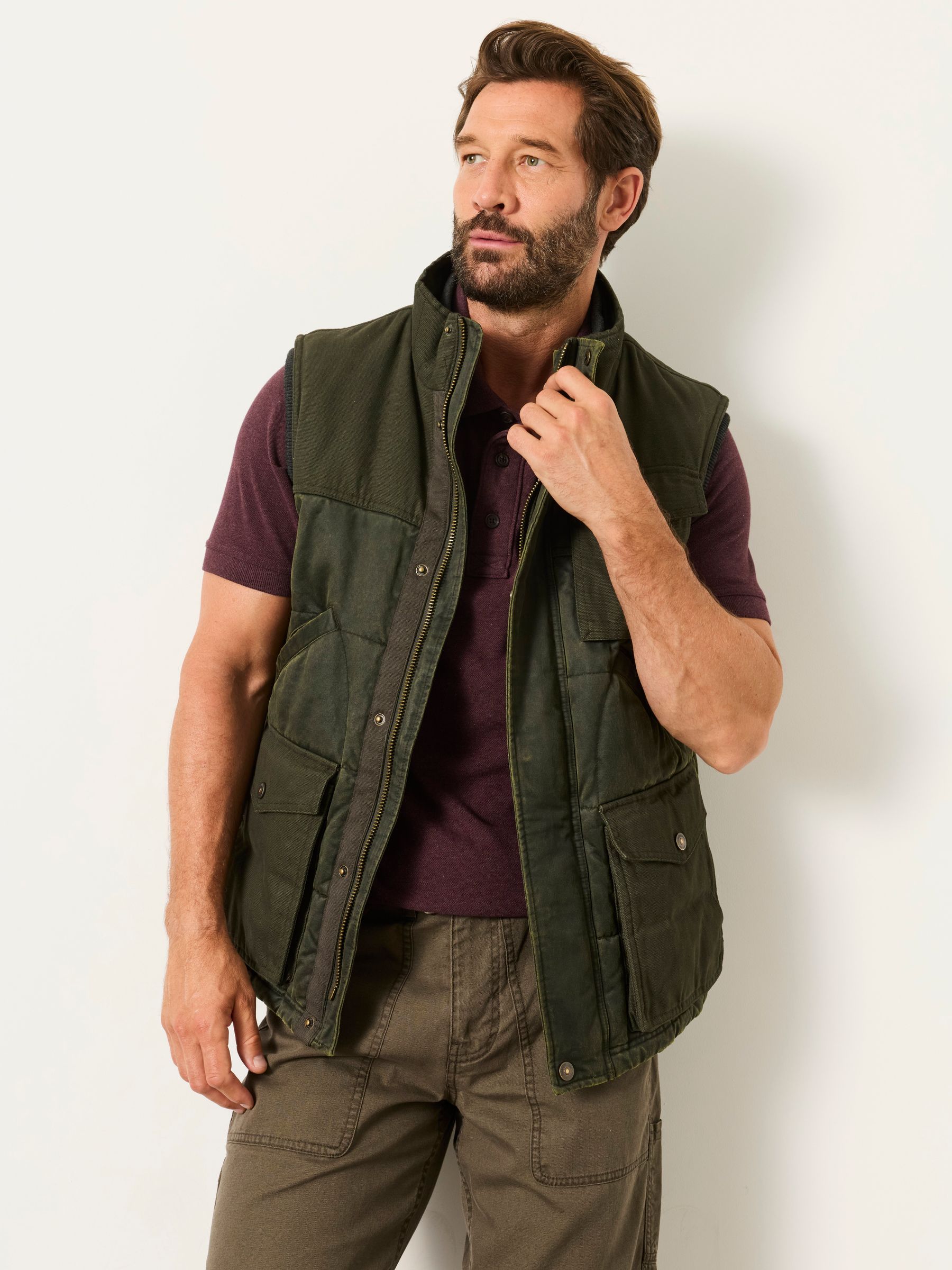 Short Sleeve Pique Polo Shirt in Dusky Purple - Image 3 of 5