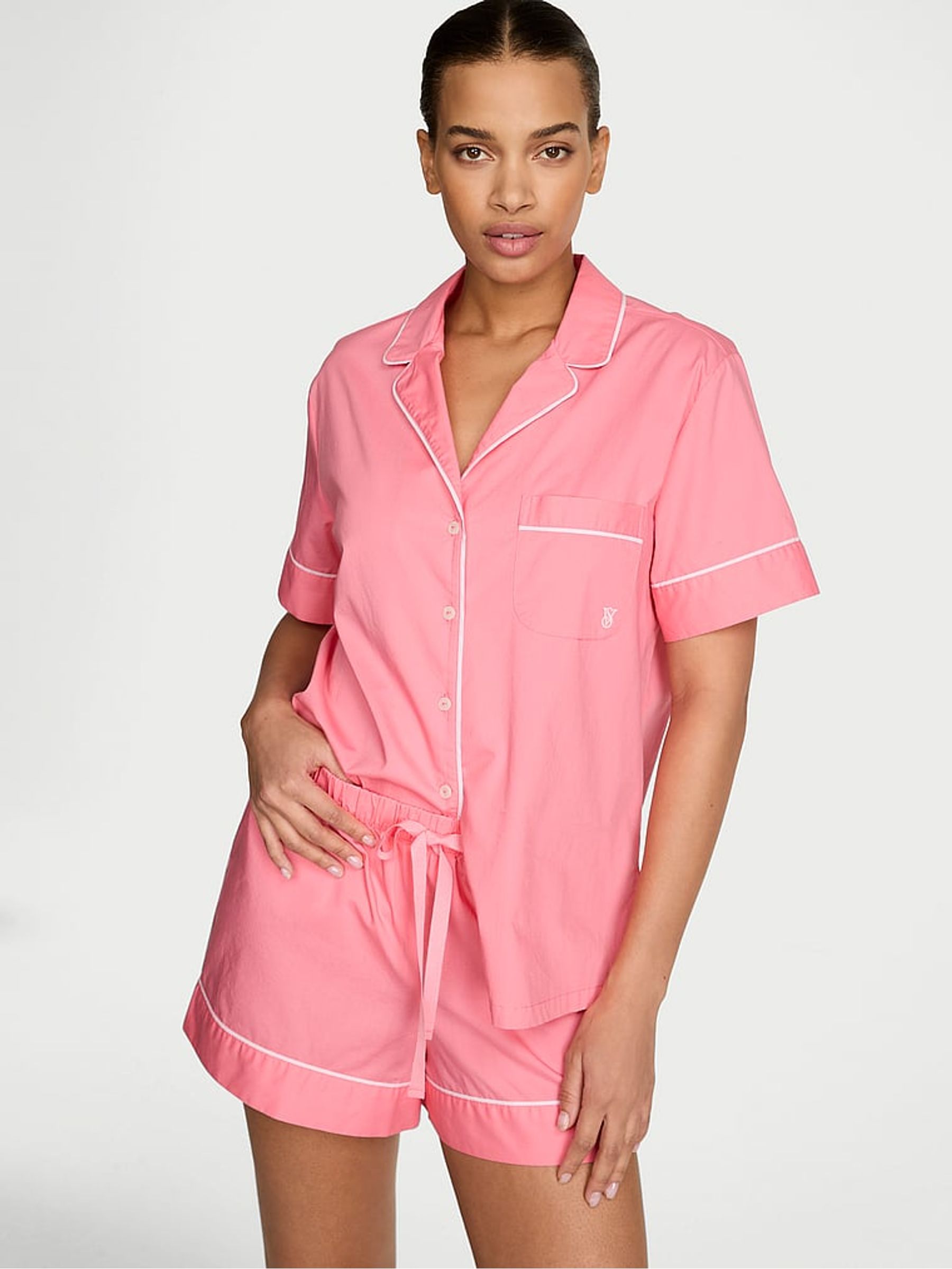 Pink Cocktail Heritage Cotton Short Pyjama Set - Image 1 of 2