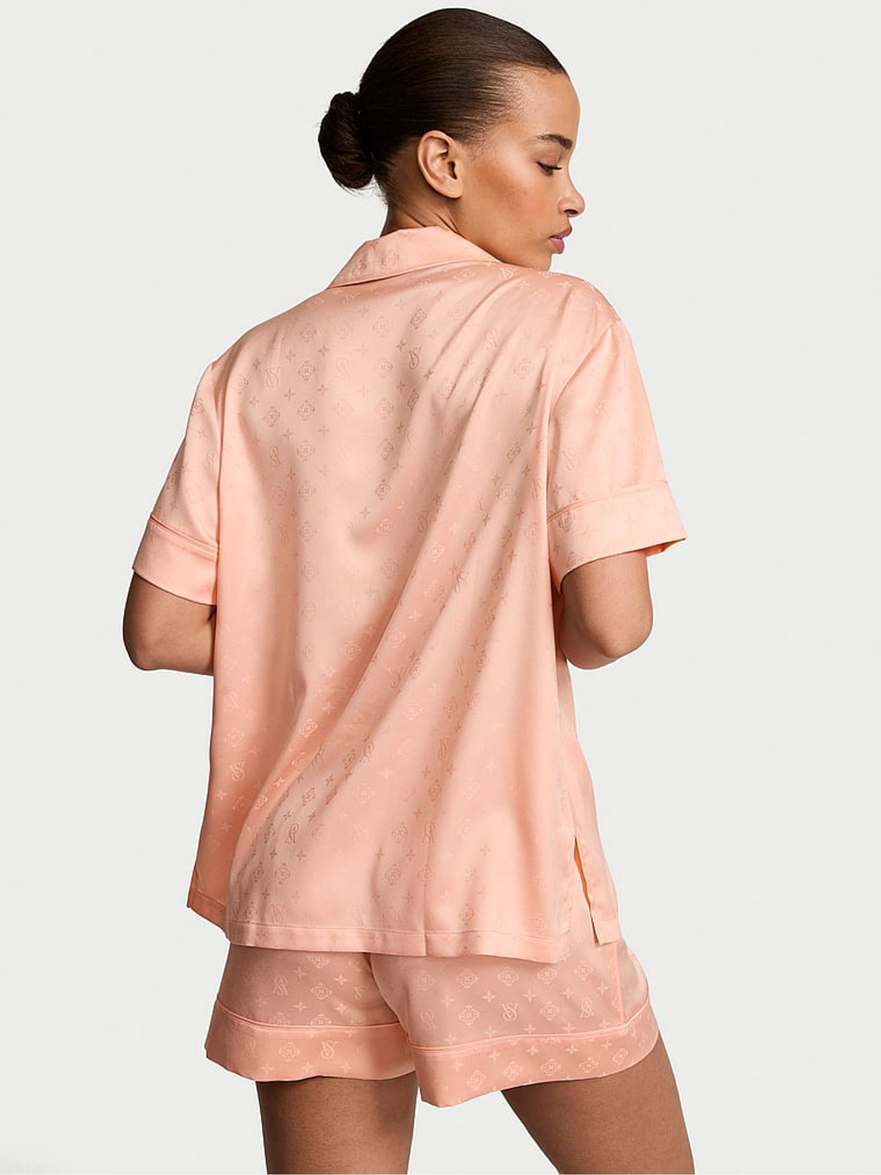 Pink Gin Satin Short Pyjamas Set - Image 2 of 3