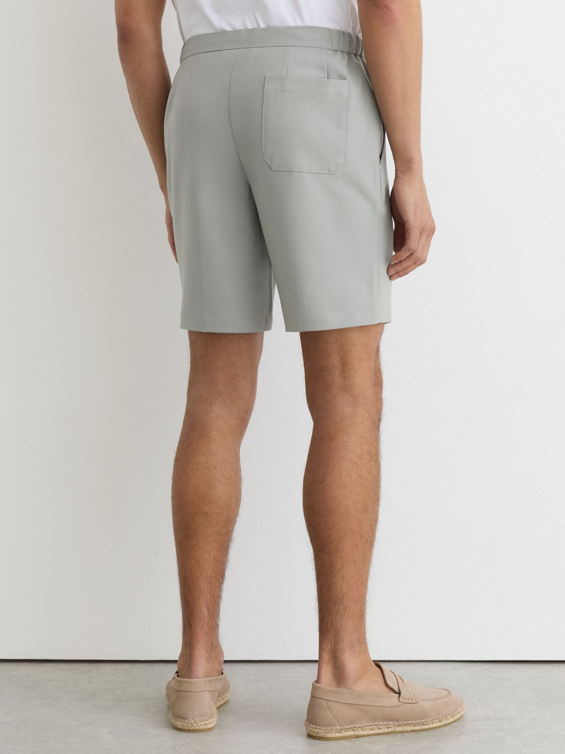 Drawstring Chino Shorts in Sage Green - Image 5 of 7