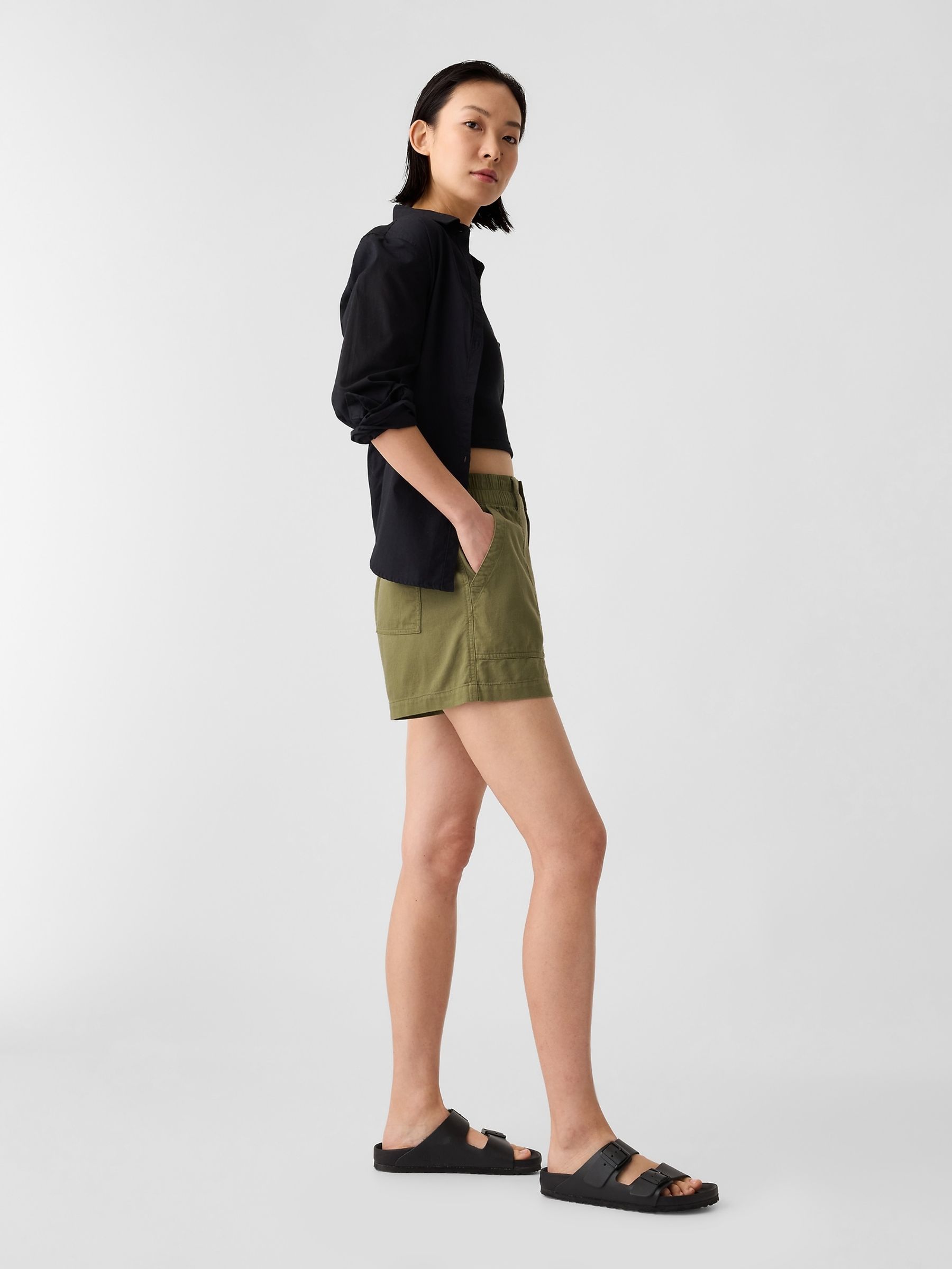 Green Cargo Shorts - Image 4 of 5