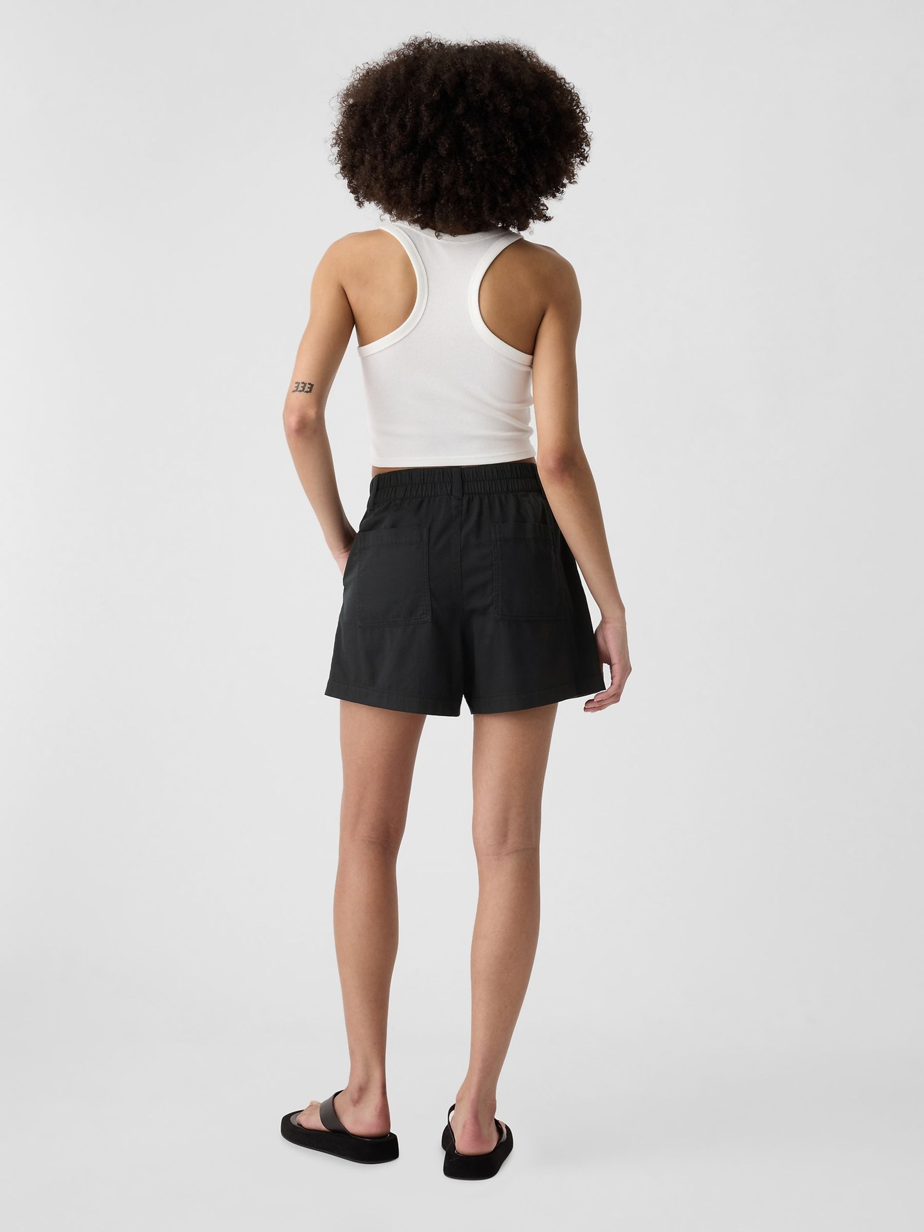 Black Cargo Shorts - Image 2 of 5