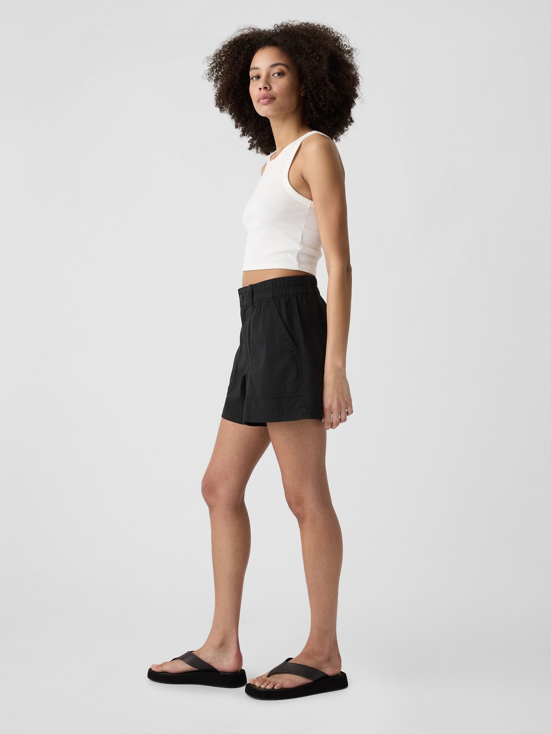 Black Cargo Shorts - Image 3 of 5