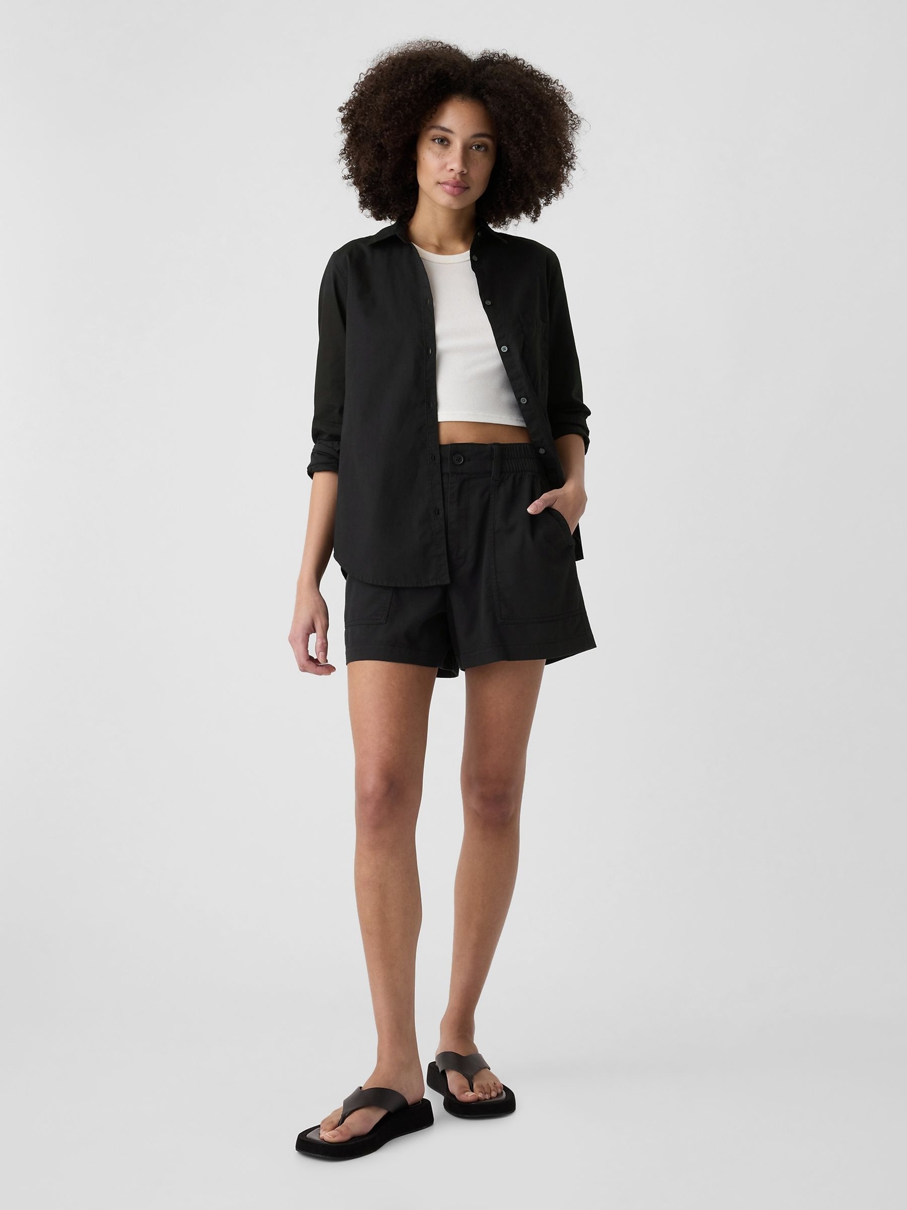 Black Cargo Shorts - Image 4 of 5