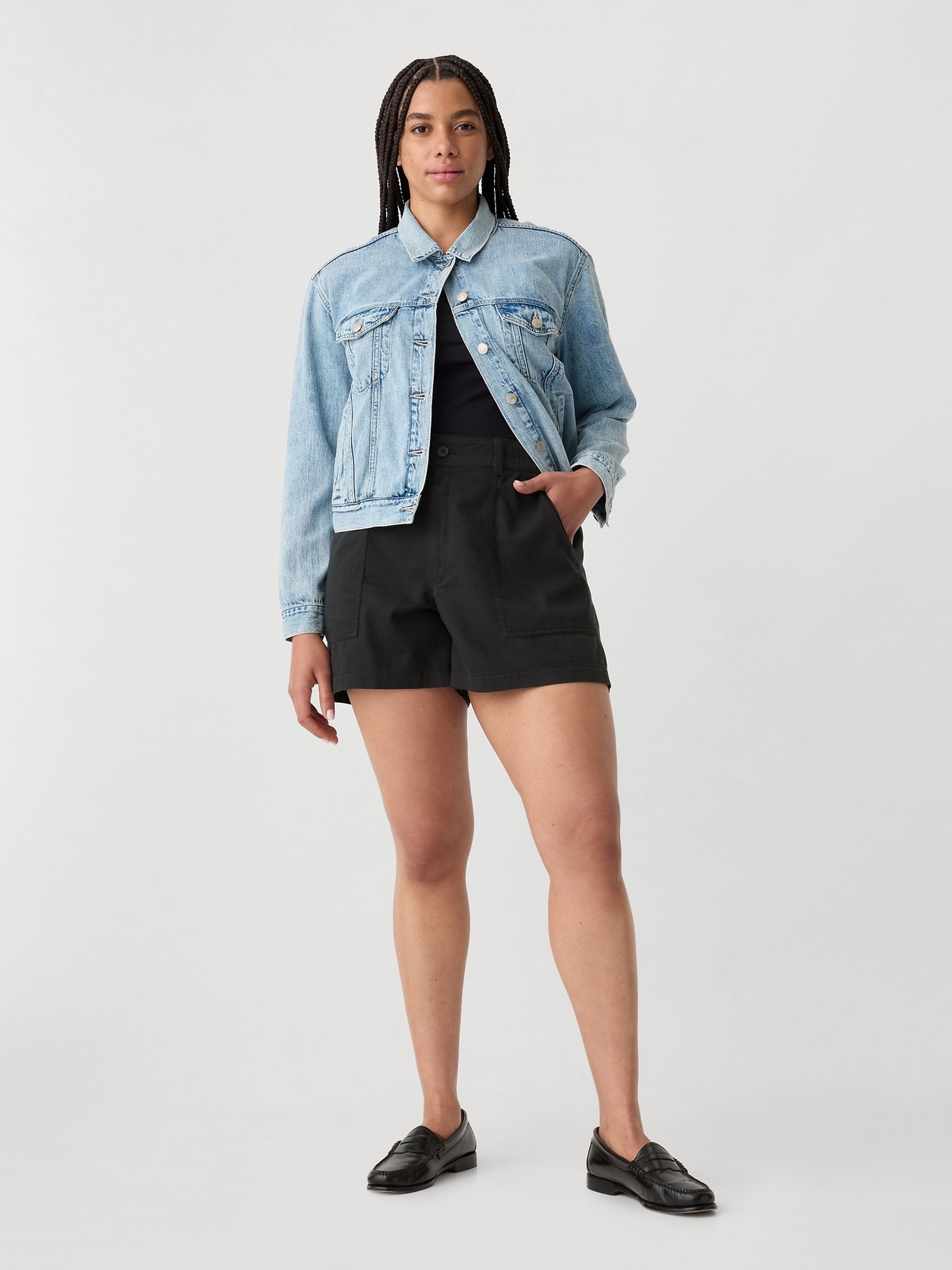 Black Cargo Shorts - Image 5 of 5