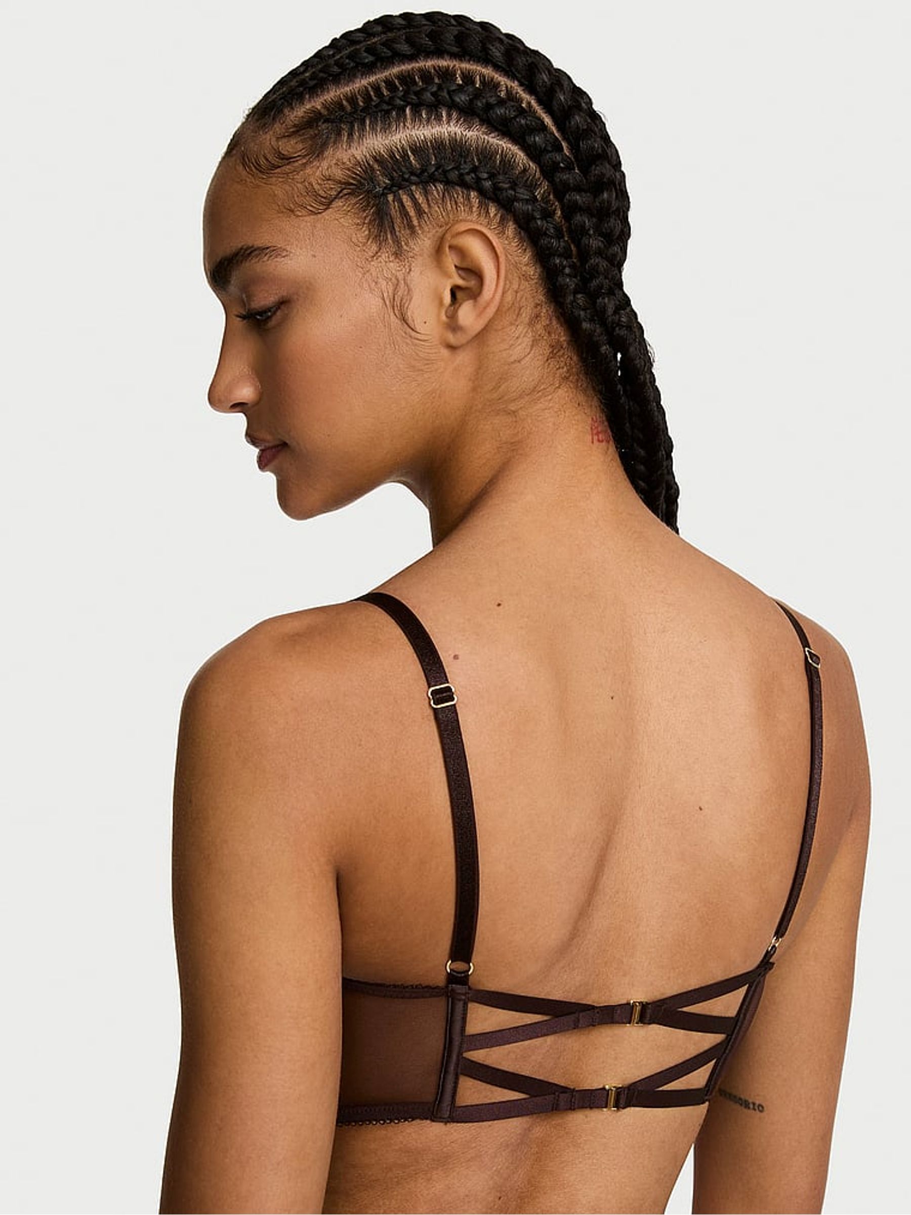 Leopard Brown Sequin Embroidery Corset - Image 2 of 3