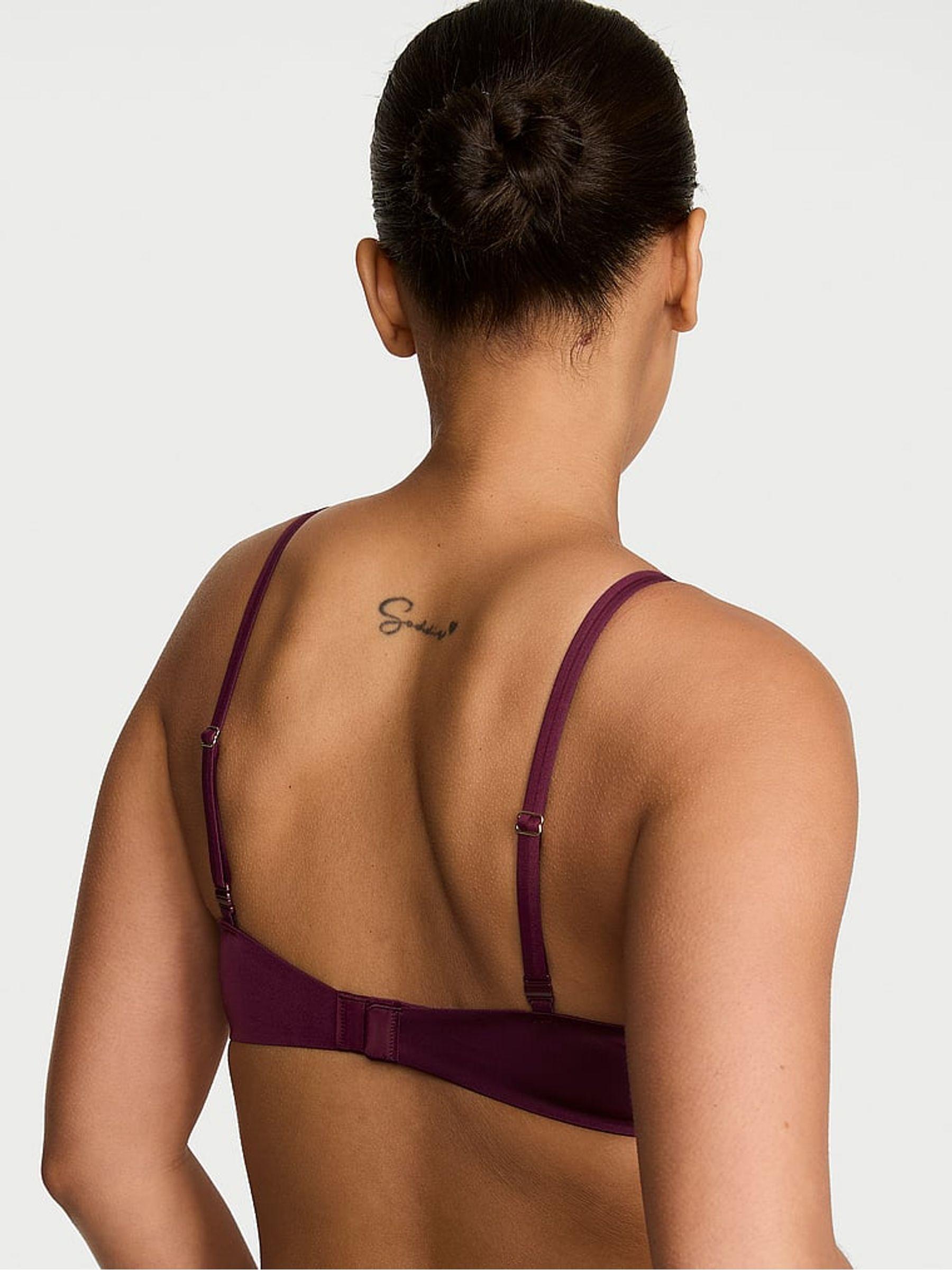 Rich Maroon Red Push Up Bra - Image 2 of 2