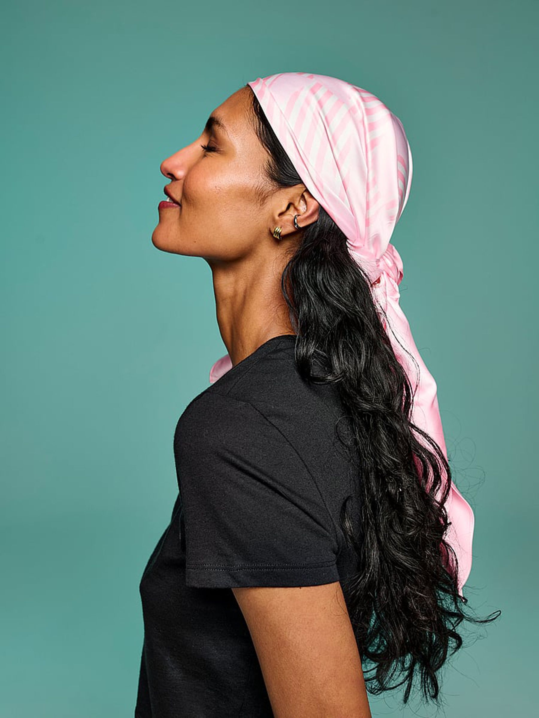 Pink Satin Scarf - Image 1 of 3