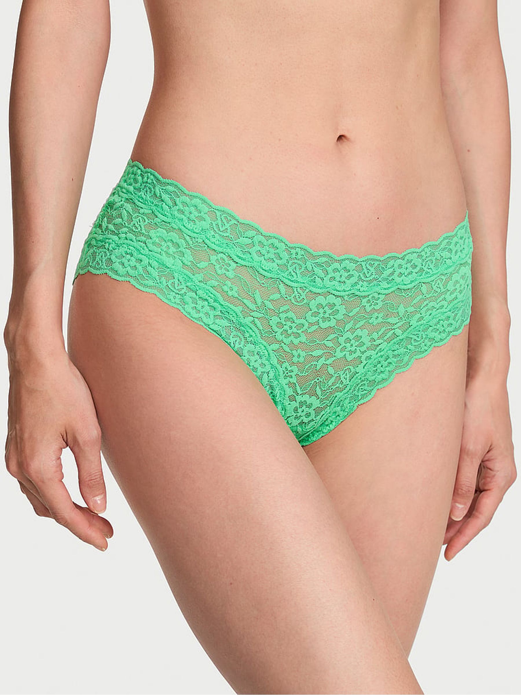 Green Grove Cheeky Lace Strappy Back Knickers - Image 1 of 2 Green Grove Cheeky Lace Strappy Back Knickers - Image 1 of 2