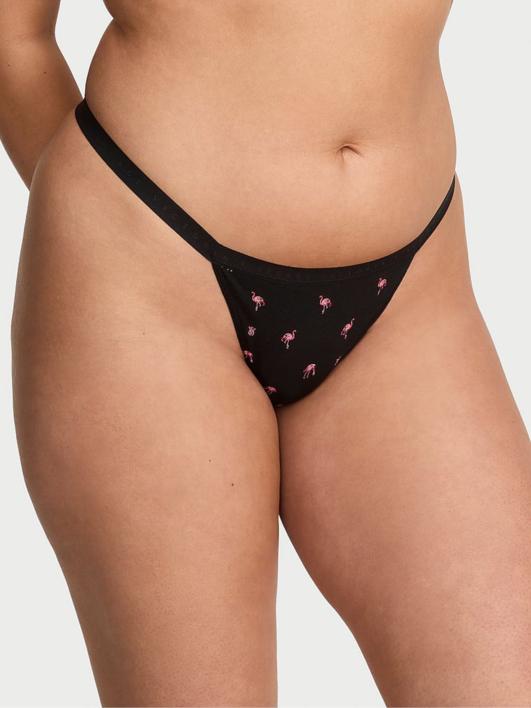 Black Flamingos G String Knickers - Image 1 of 2