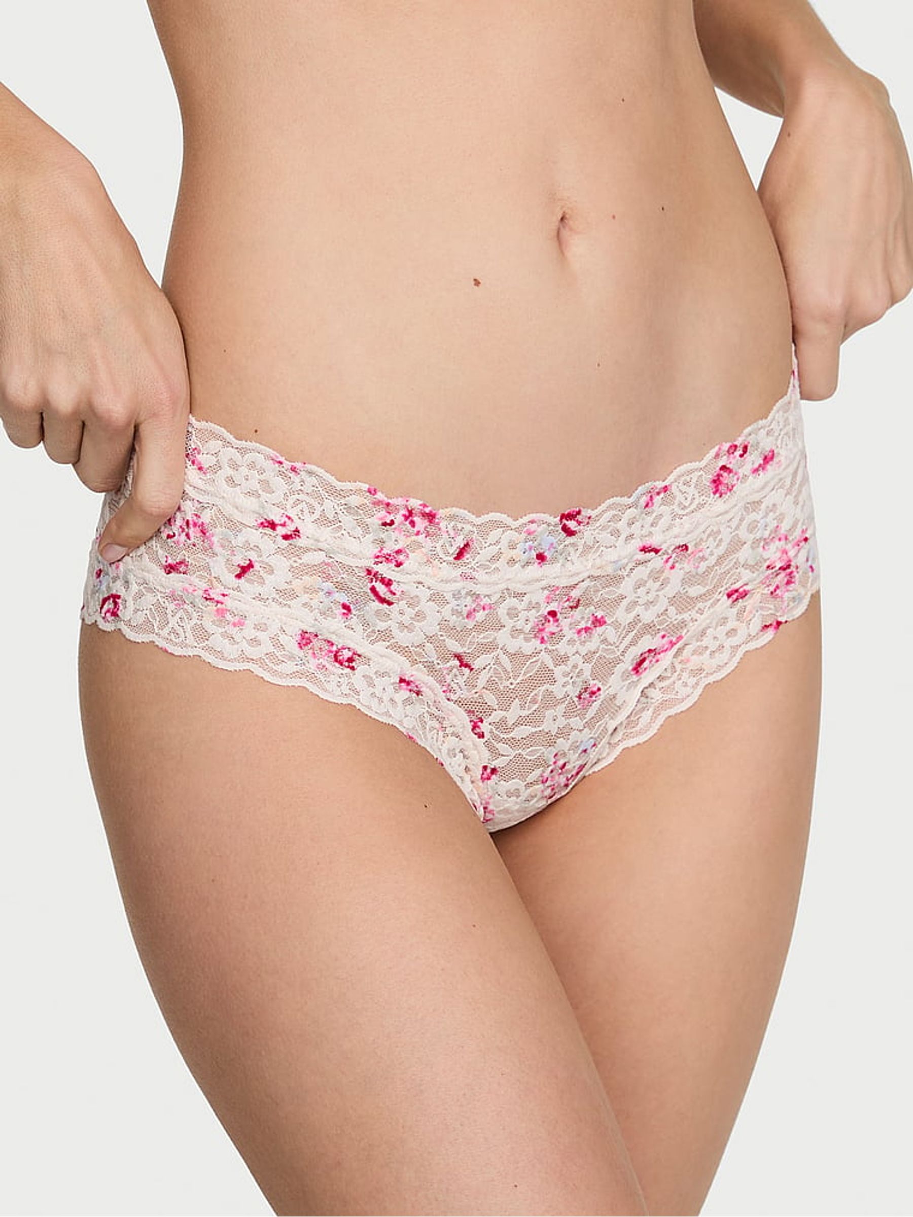 White Floral Cheeky Knickers - Image 1 of 2