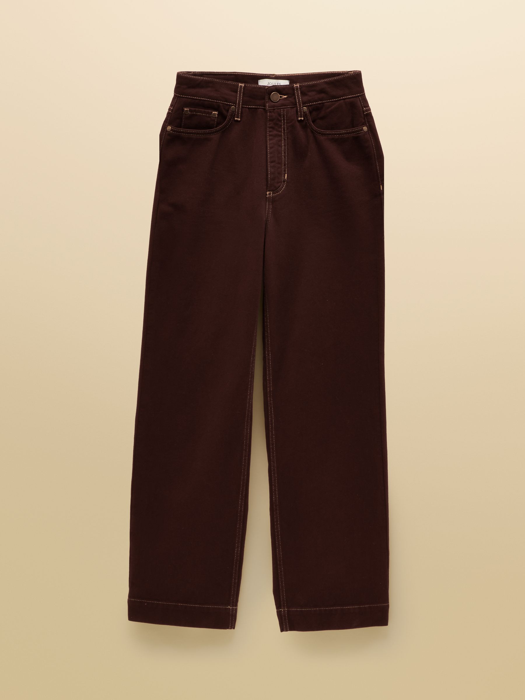 High Rise Brown Wide Leg Jean - Image 6 of 6