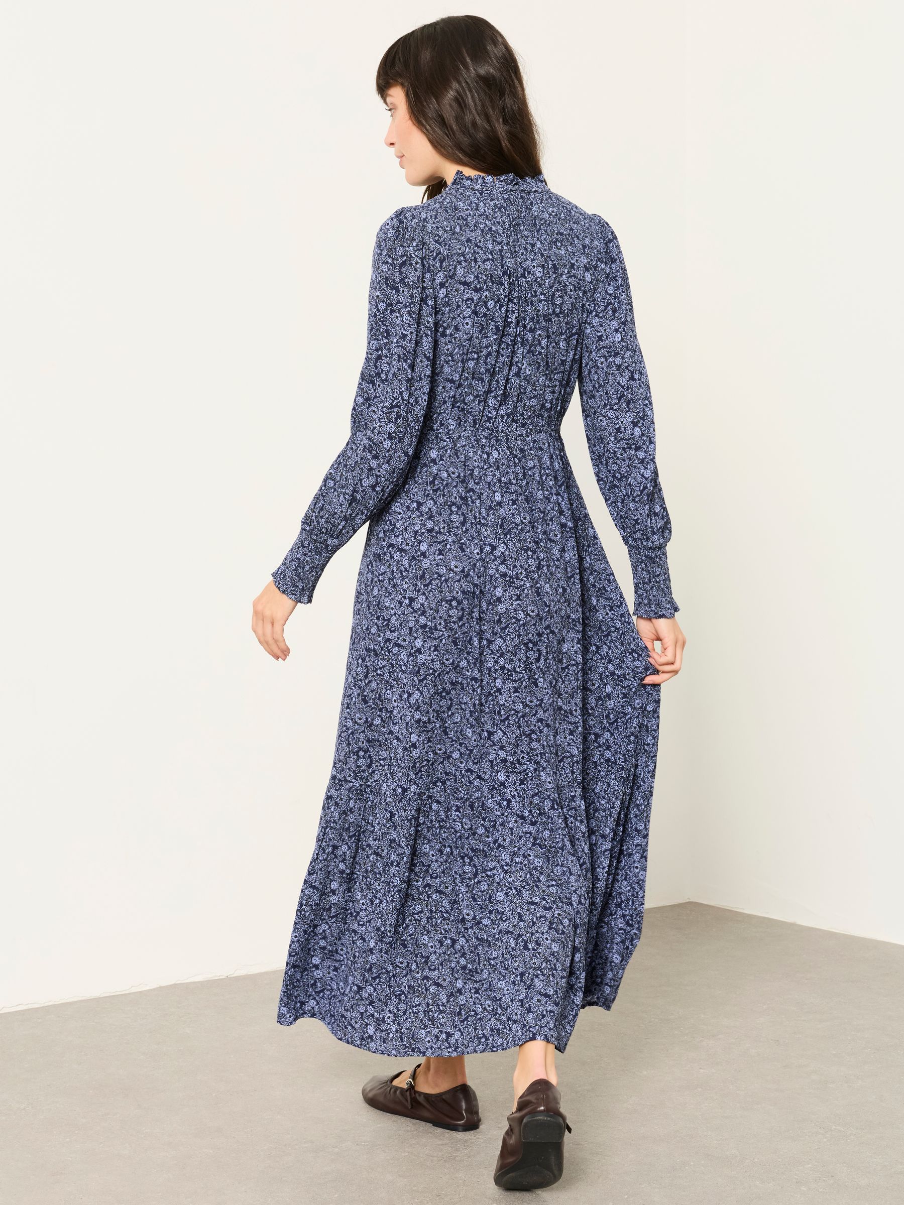 Isabella Blue 2 Tone Floral Sparkle Maxi Dress - Image 2 of 6 Isabella Blue 2 Tone Floral Sparkle Maxi Dress - Image 2 of 6