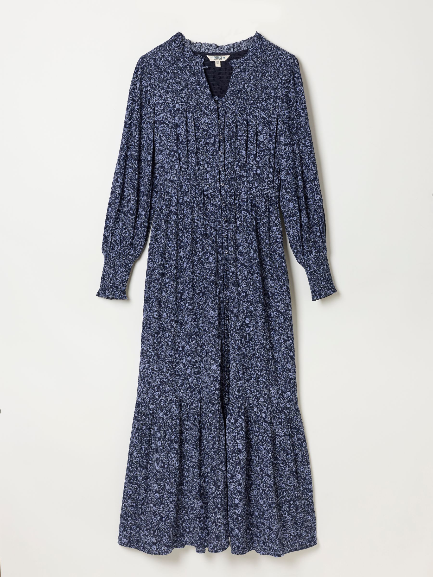 Isabella Blue 2 Tone Floral Sparkle Maxi Dress - Image 6 of 6