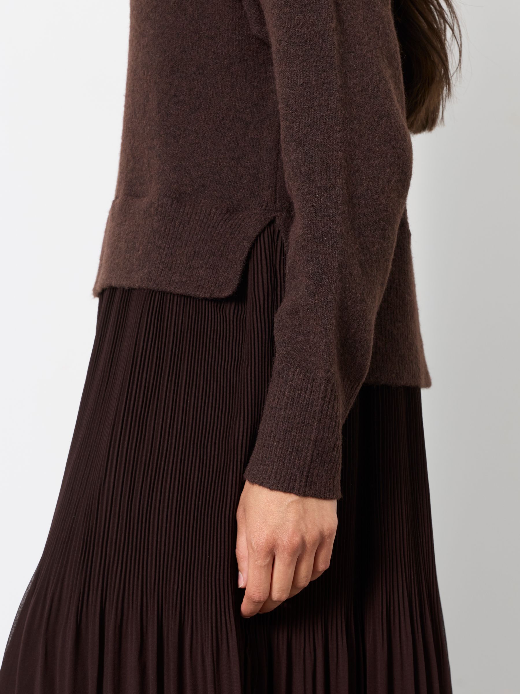 Chocolate Brown Sally 2 in 1 Midaxi Dress - Image 4 of 6