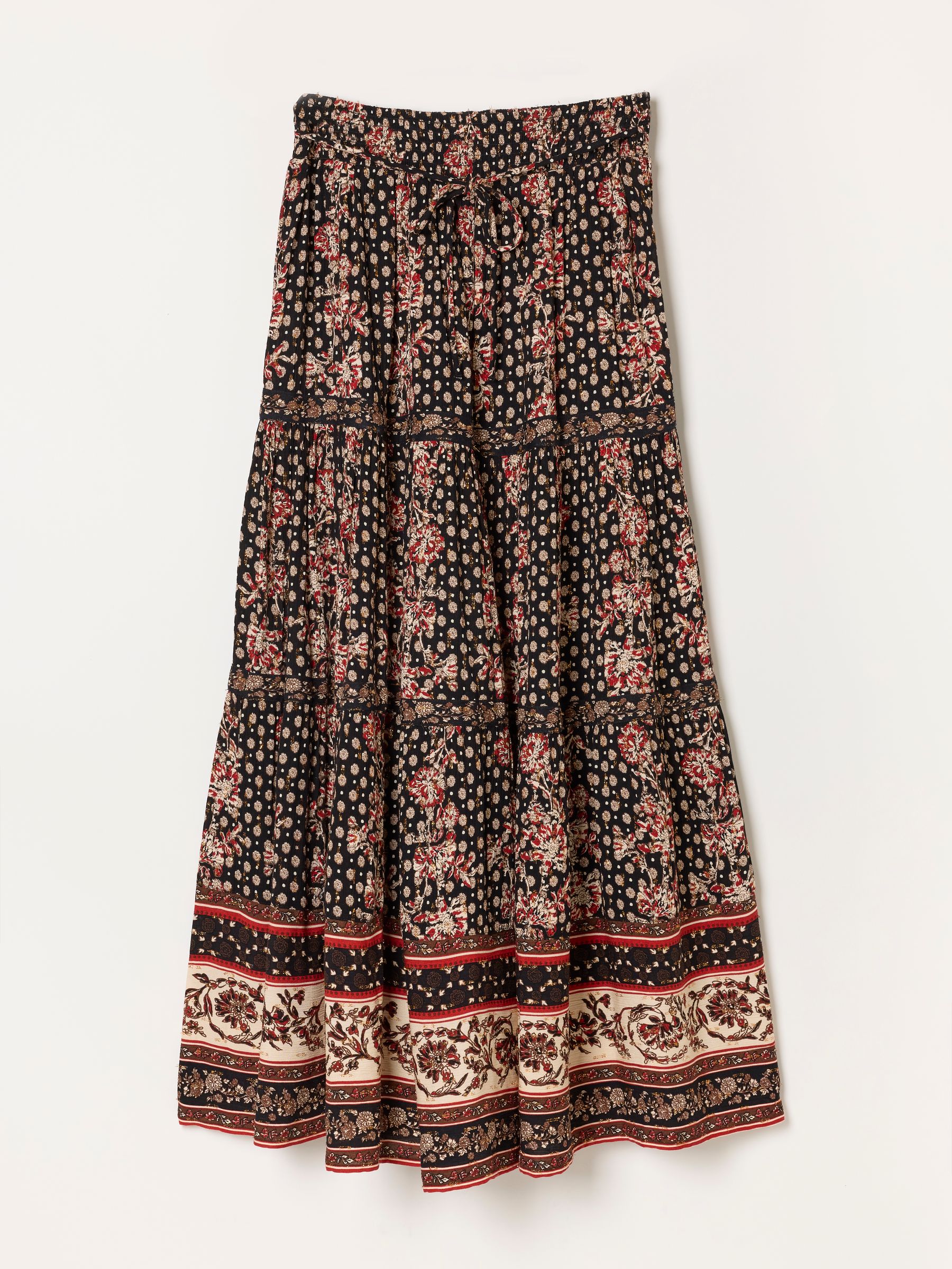 Jayla Black Linear Sketch Floral Maxi Skirt - Image 6 of 6 Jayla Black Linear Sketch Floral Maxi Skirt - Image 6 of 6