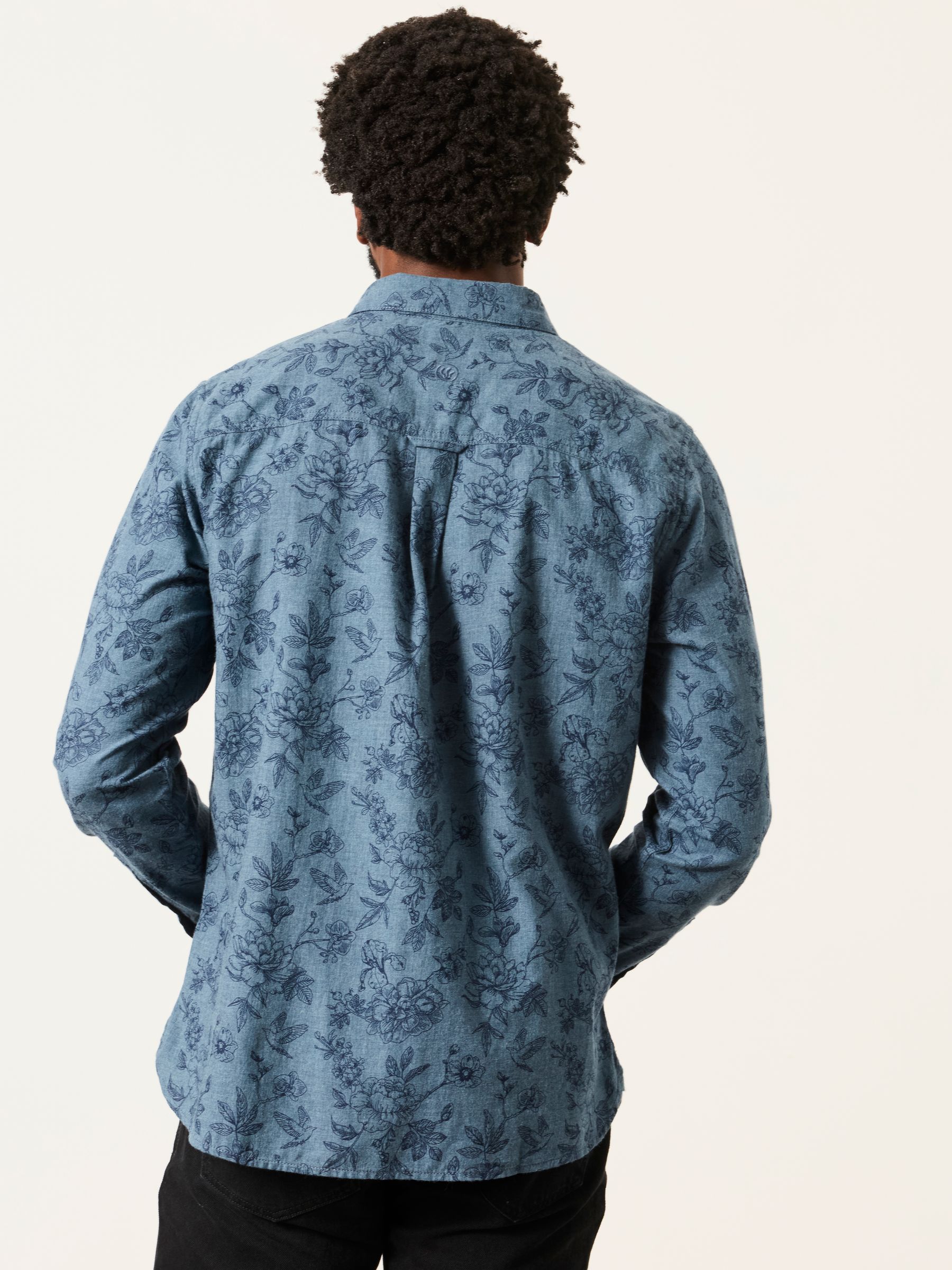Blue Long Sleeve Forgotten Stories Botanic Print Shirt - Image 2 of 6