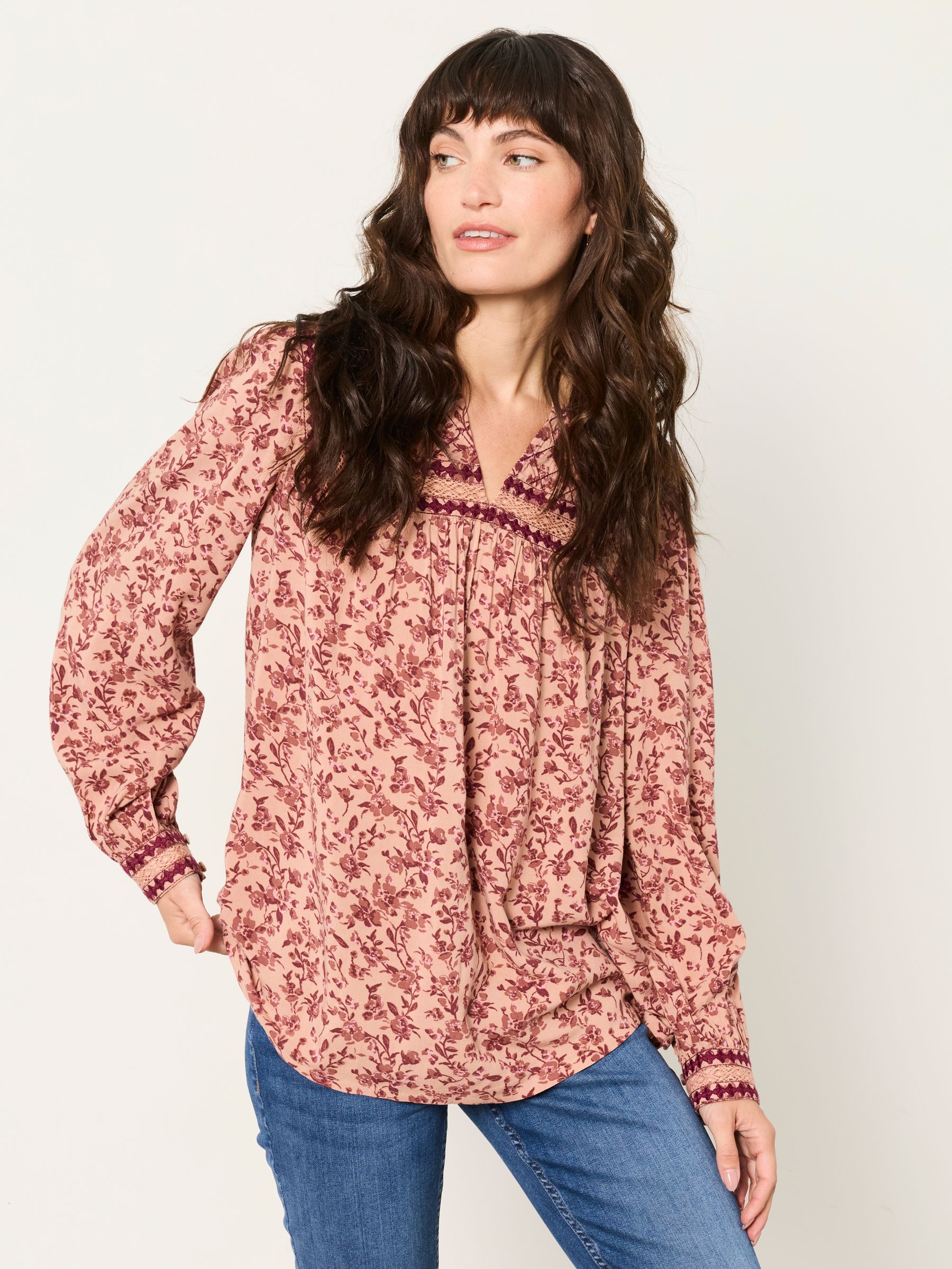 Laurel Stone Brush Floral Blouse - Image 5 of 7