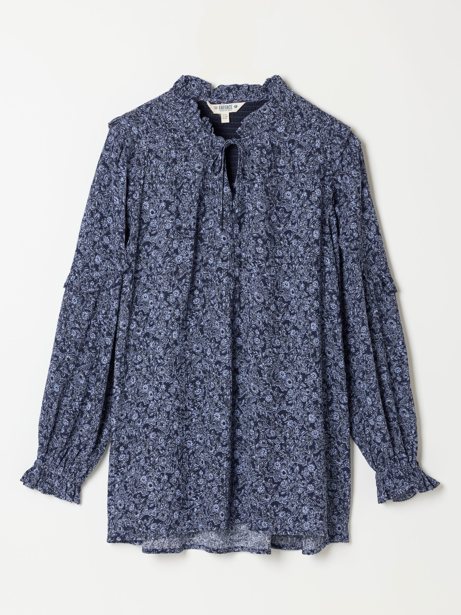 Eddie Blue 2 Tone Floral Tunic - Image 1 of 1 Eddie Blue 2 Tone Floral Tunic - Image 1 of 1