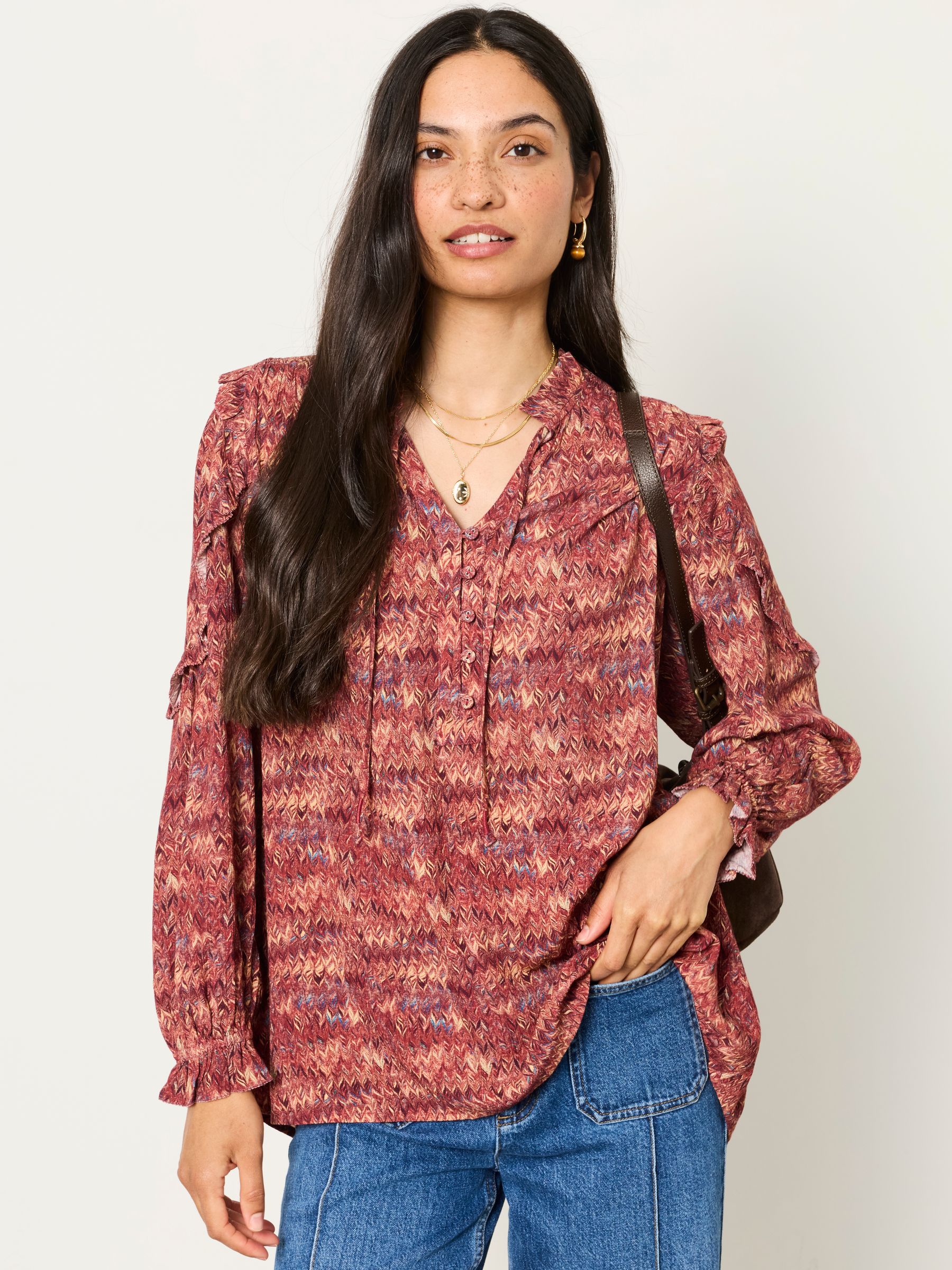 Eddie Dark Purple Marble Tunic - Image 1 of 6