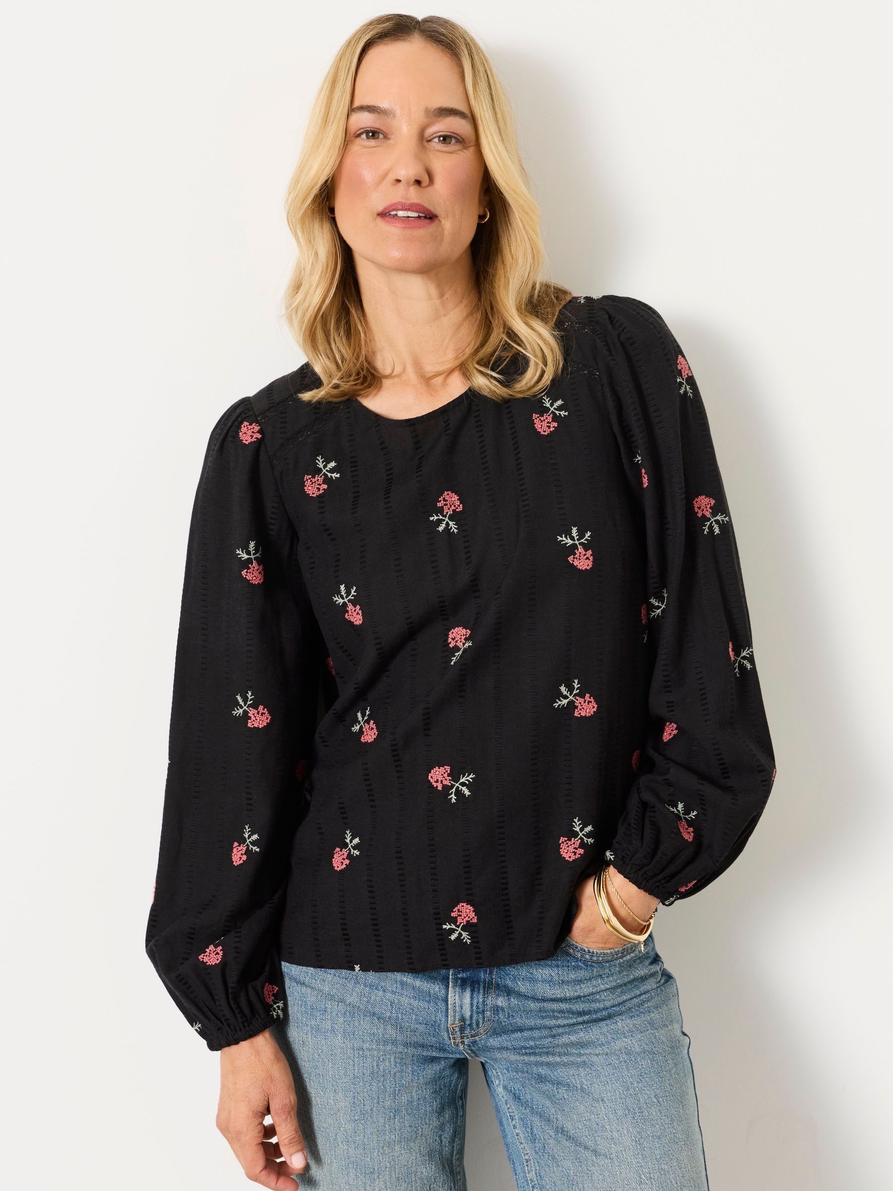Sofia Black Embroidered Blouse - Image 3 of 6