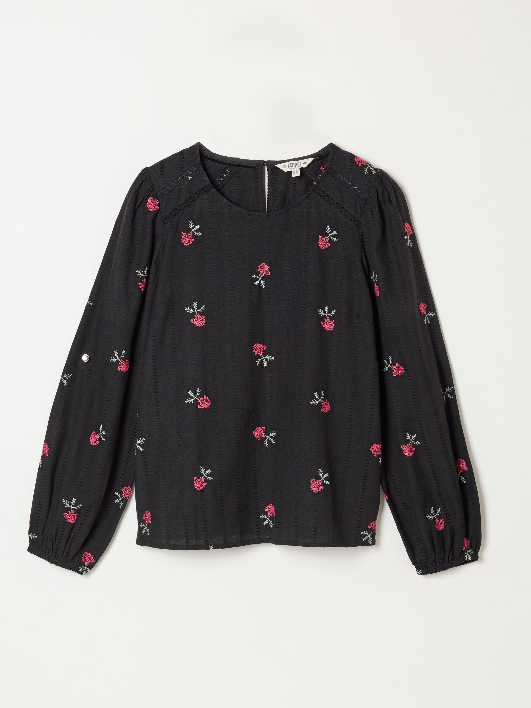 Sofia Black Embroidered Blouse - Image 6 of 6