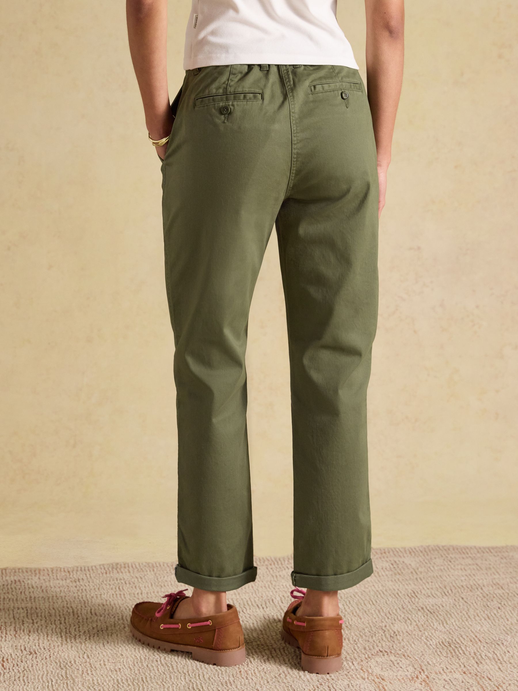 Khaki Green Slim Fit Chino Trouser With Elasticated Waist - Image 2 of 8