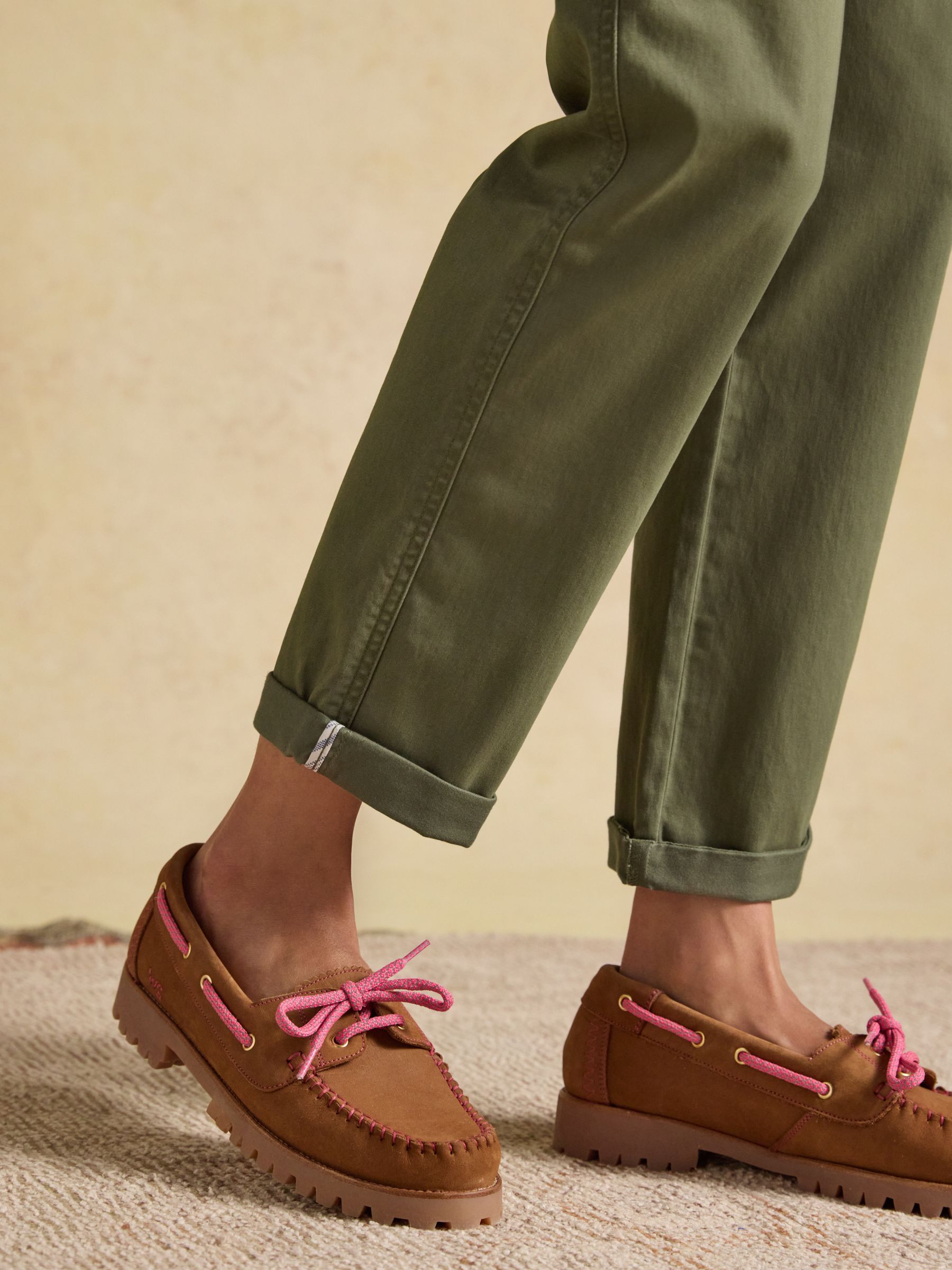 Khaki Green Slim Fit Chino Trouser With Elasticated Waist - Image 6 of 8