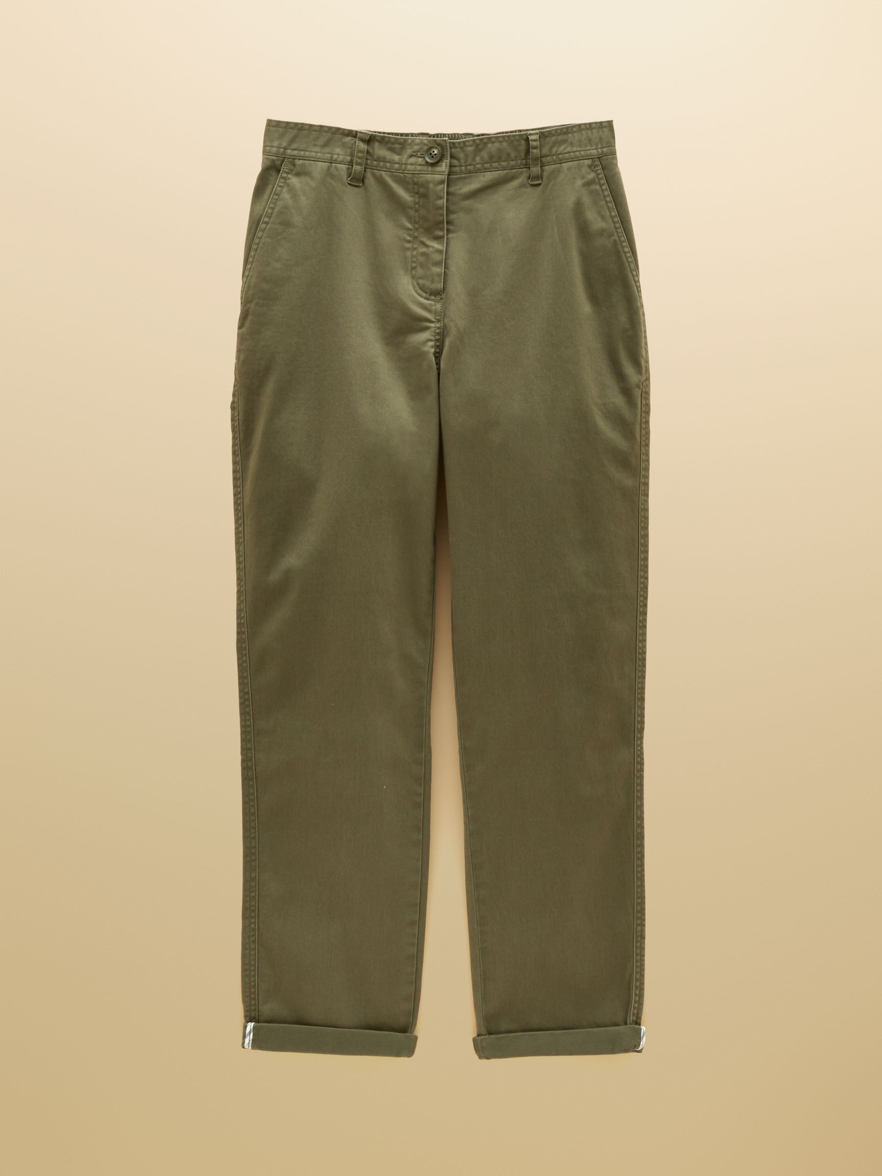 Khaki Green Slim Fit Chino Trouser With Elasticated Waist - Image 8 of 8