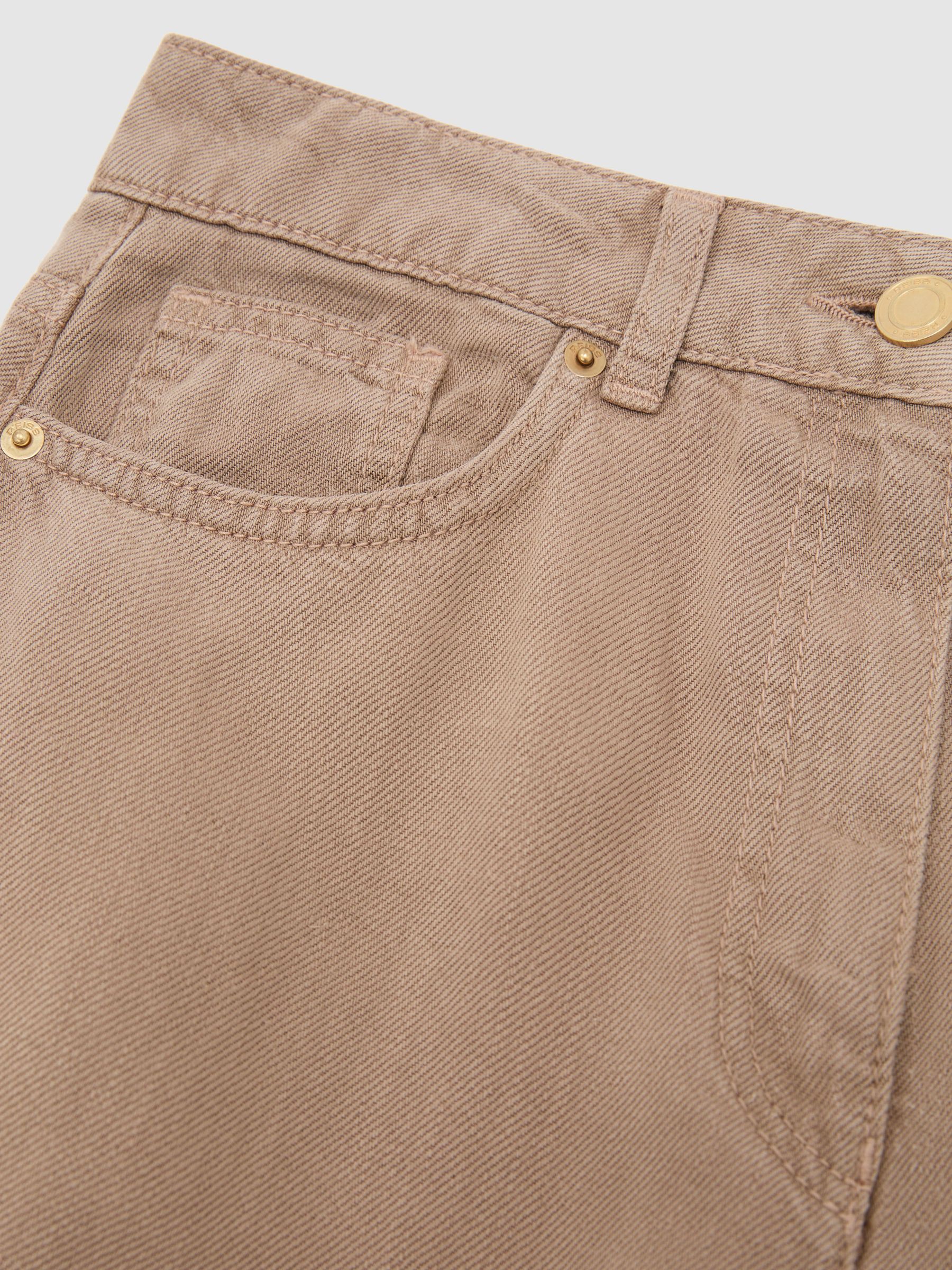 Lyocell-Linen Wide-Leg Trousers in Taupe Neutral - image 5