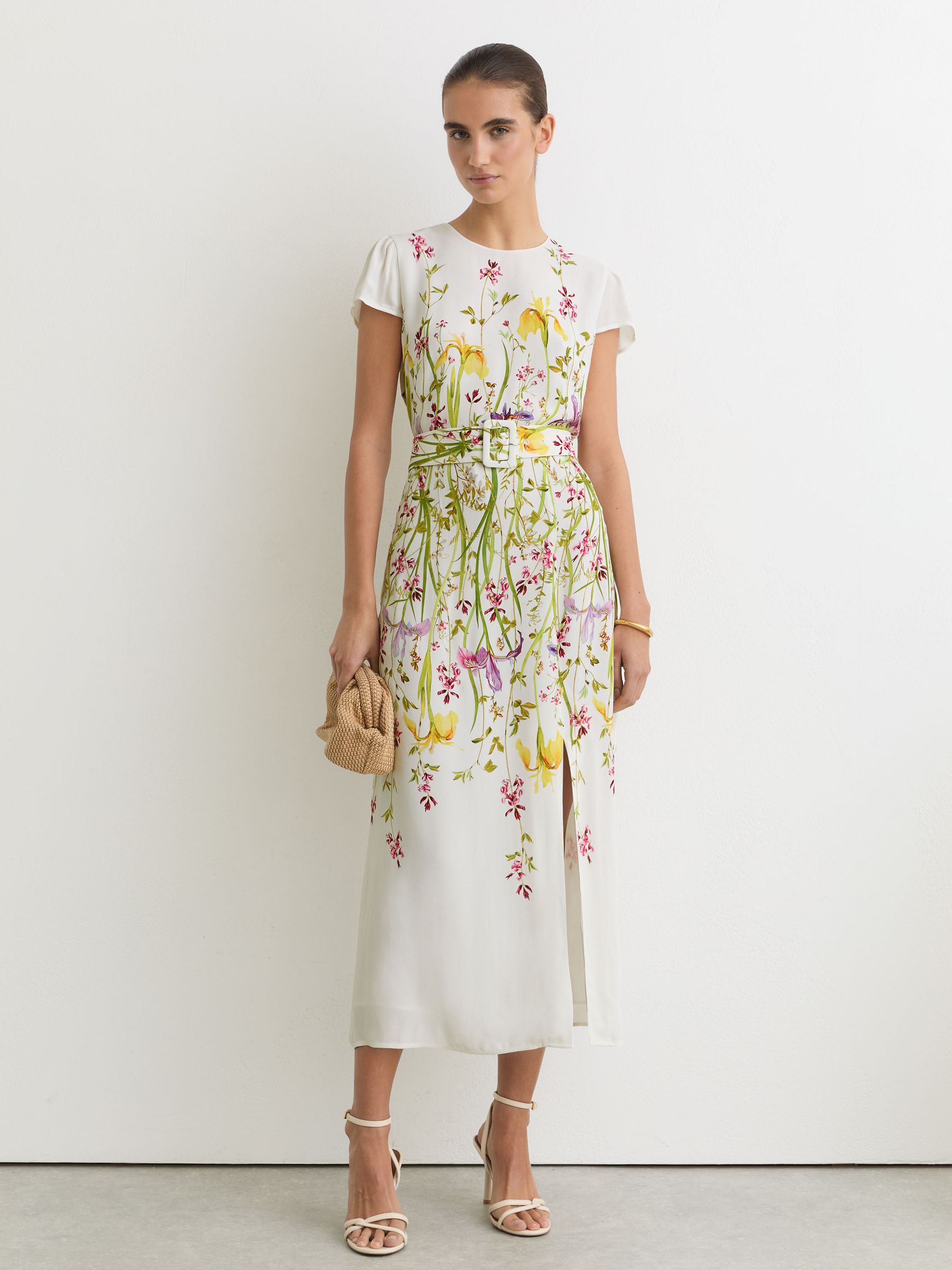 reiss amber floral midi dress reiss amber floral midi dress