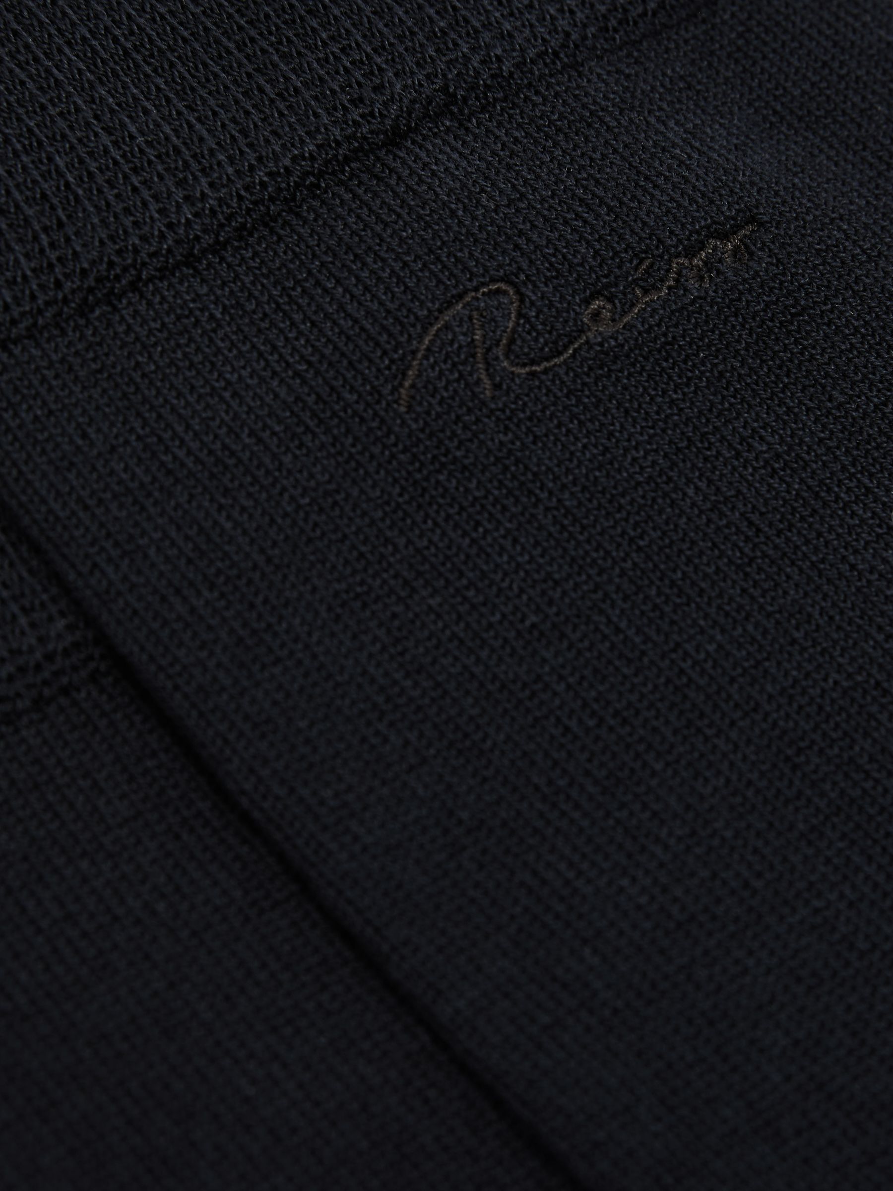 Cotton-Blend Script-Logo Socks in Navy - image 1