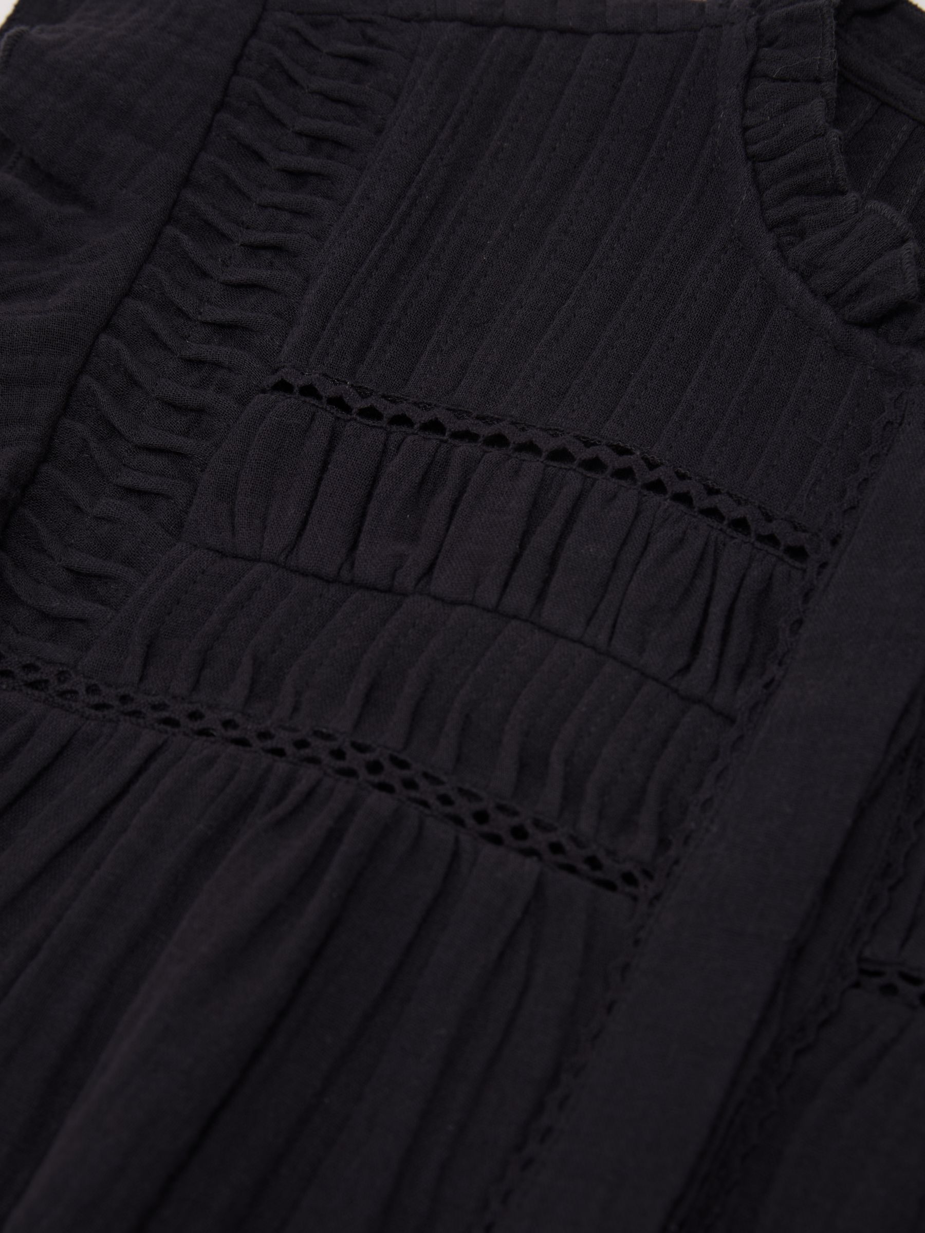 Cotton Cheesecloth Sleeveless Top in Navy - image 3
