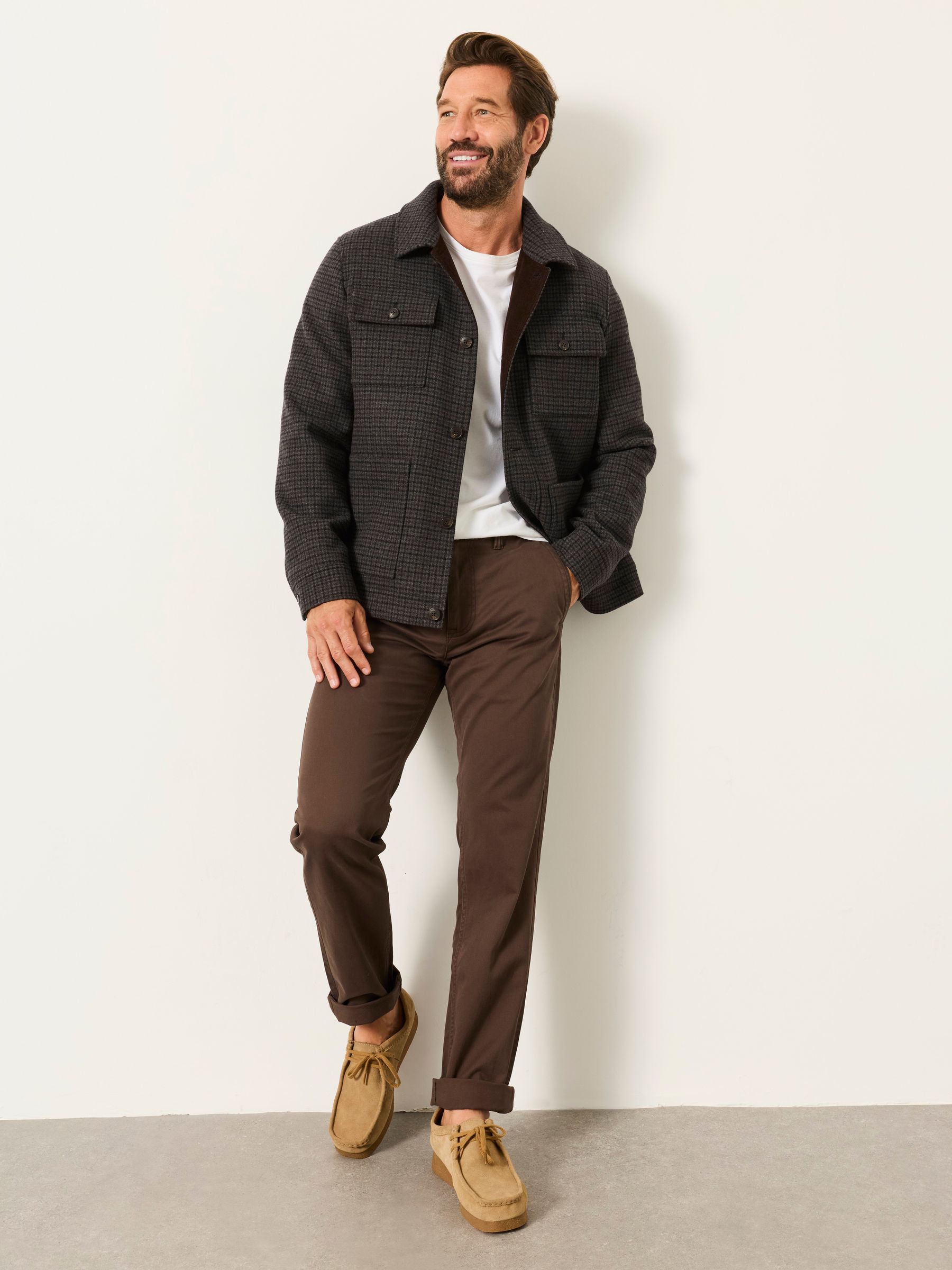 Straight Fit Chinos in Brown - Image 2 of 5 Straight Fit Chinos in Brown - Image 2 of 5