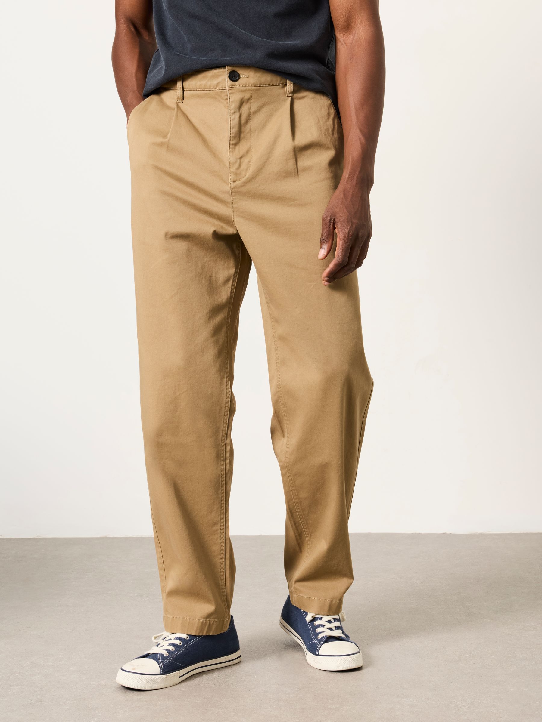 Stone Perth Pleat Front Chinos - Image 1 of 7