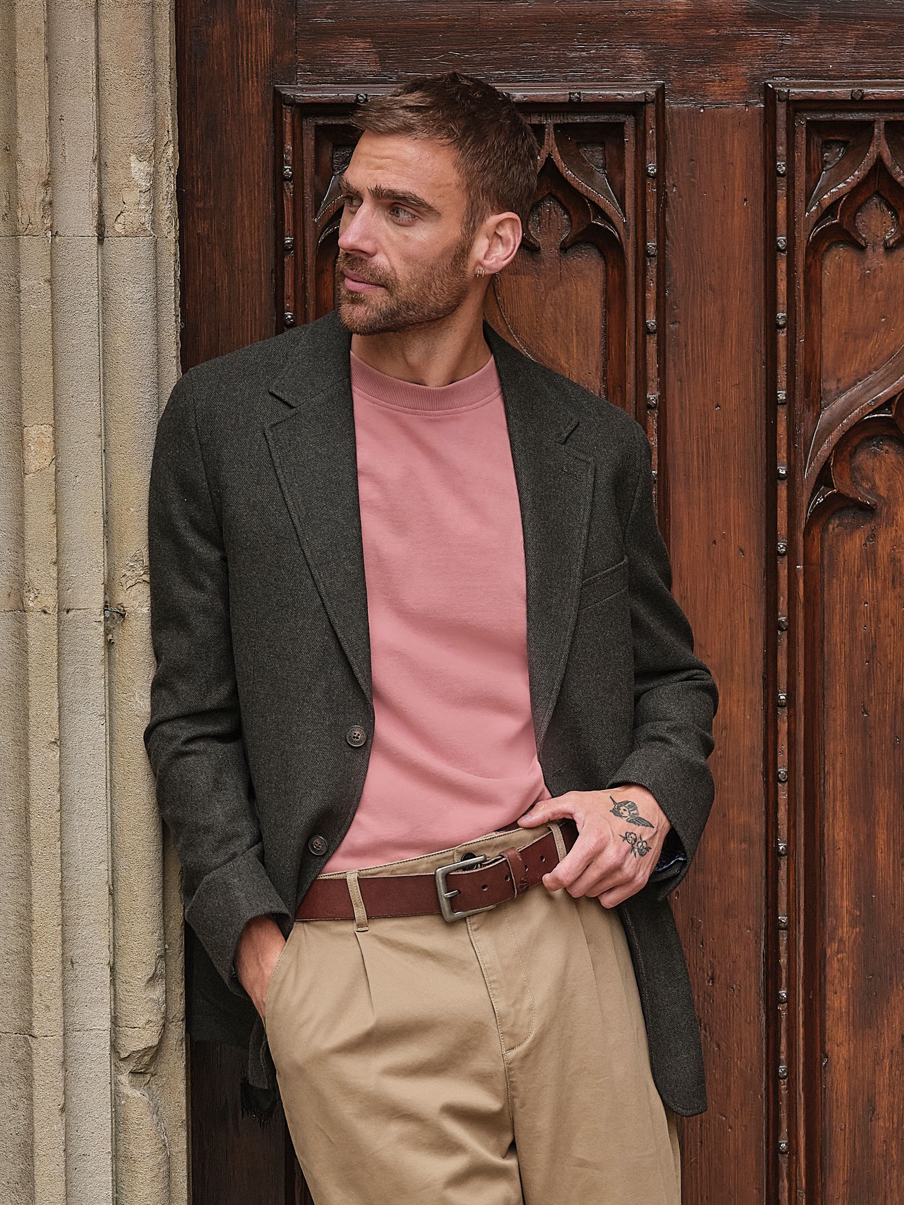 Stone Perth Pleat Front Chinos - Image 2 of 7