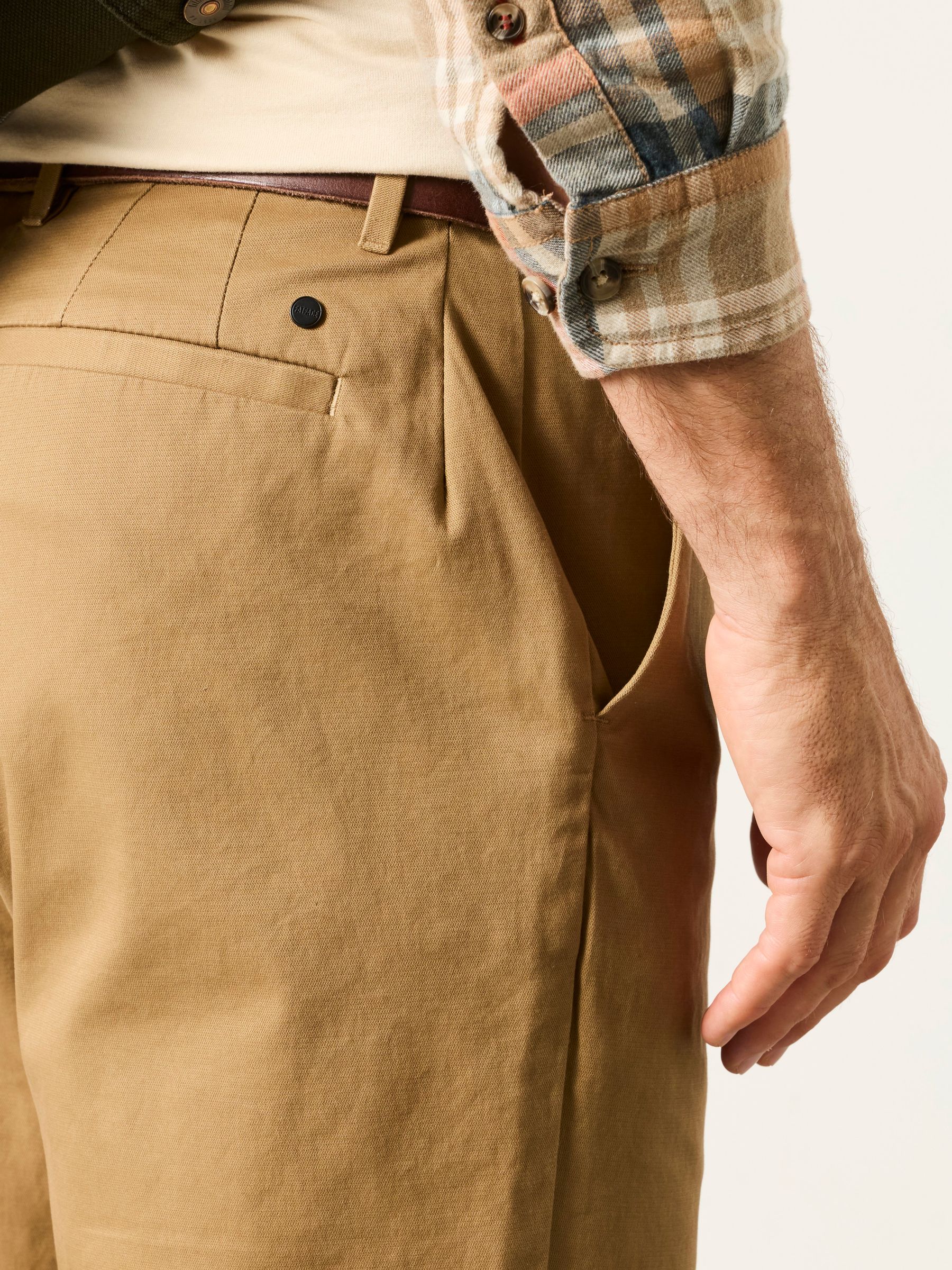 Bosbury Stone Tailored Fit Smart Chino Trousers - Image 4 of 6