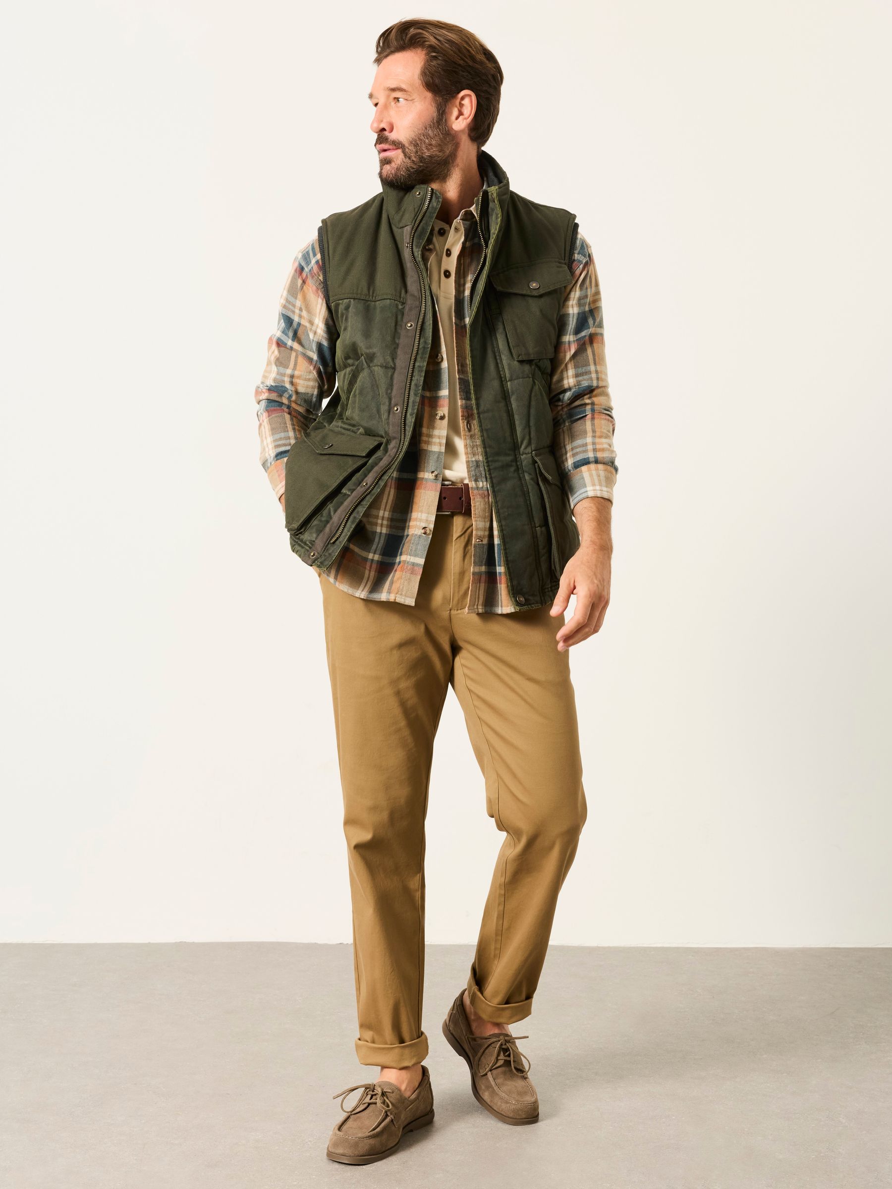 Bosbury Stone Tailored Fit Smart Chino Trousers - Image 5 of 6