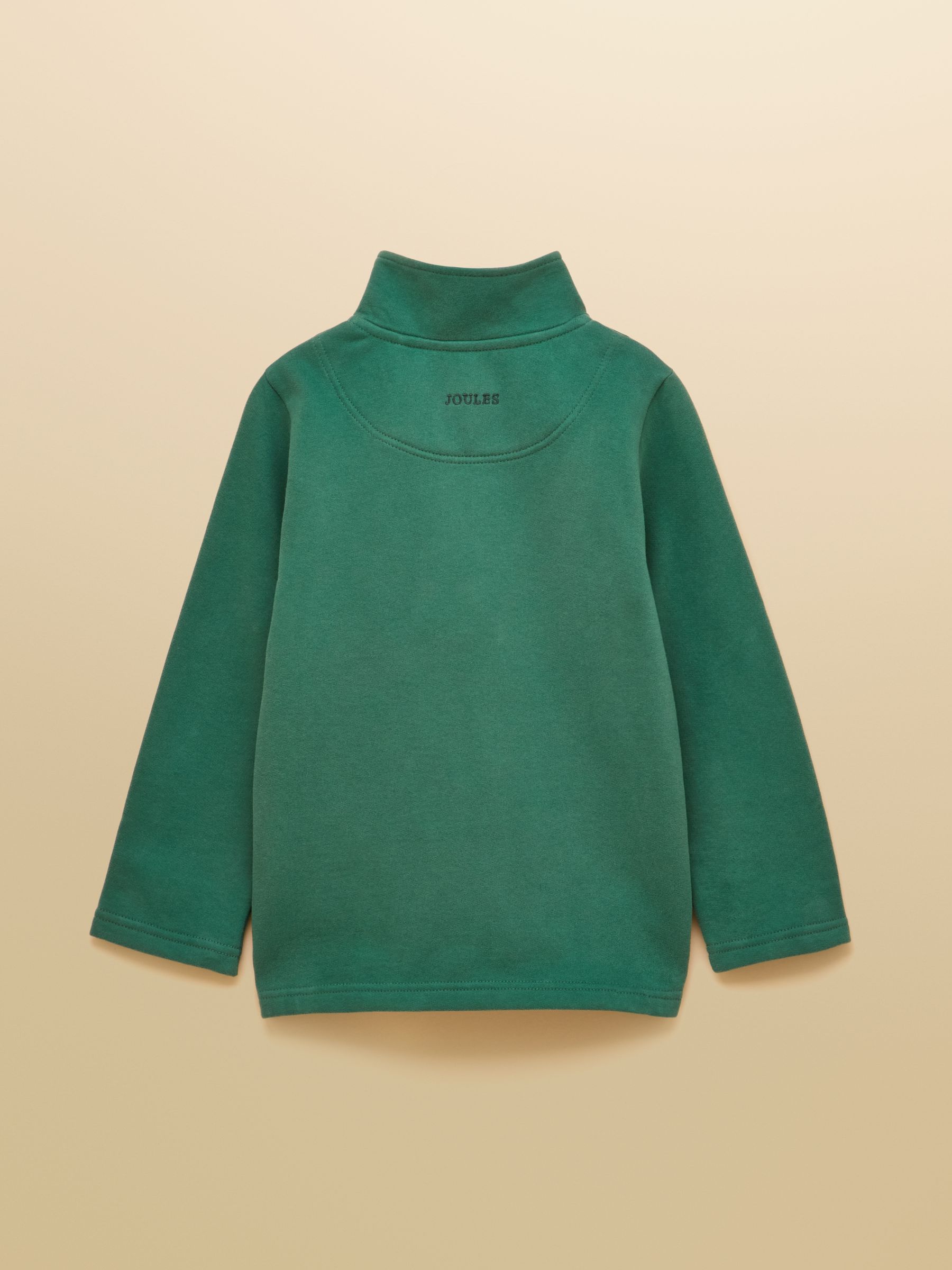 Green Kids' Branded Quarter Zip Sweat - Image 2 of 5 Green Kids' Branded Quarter Zip Sweat - Image 2 of 5