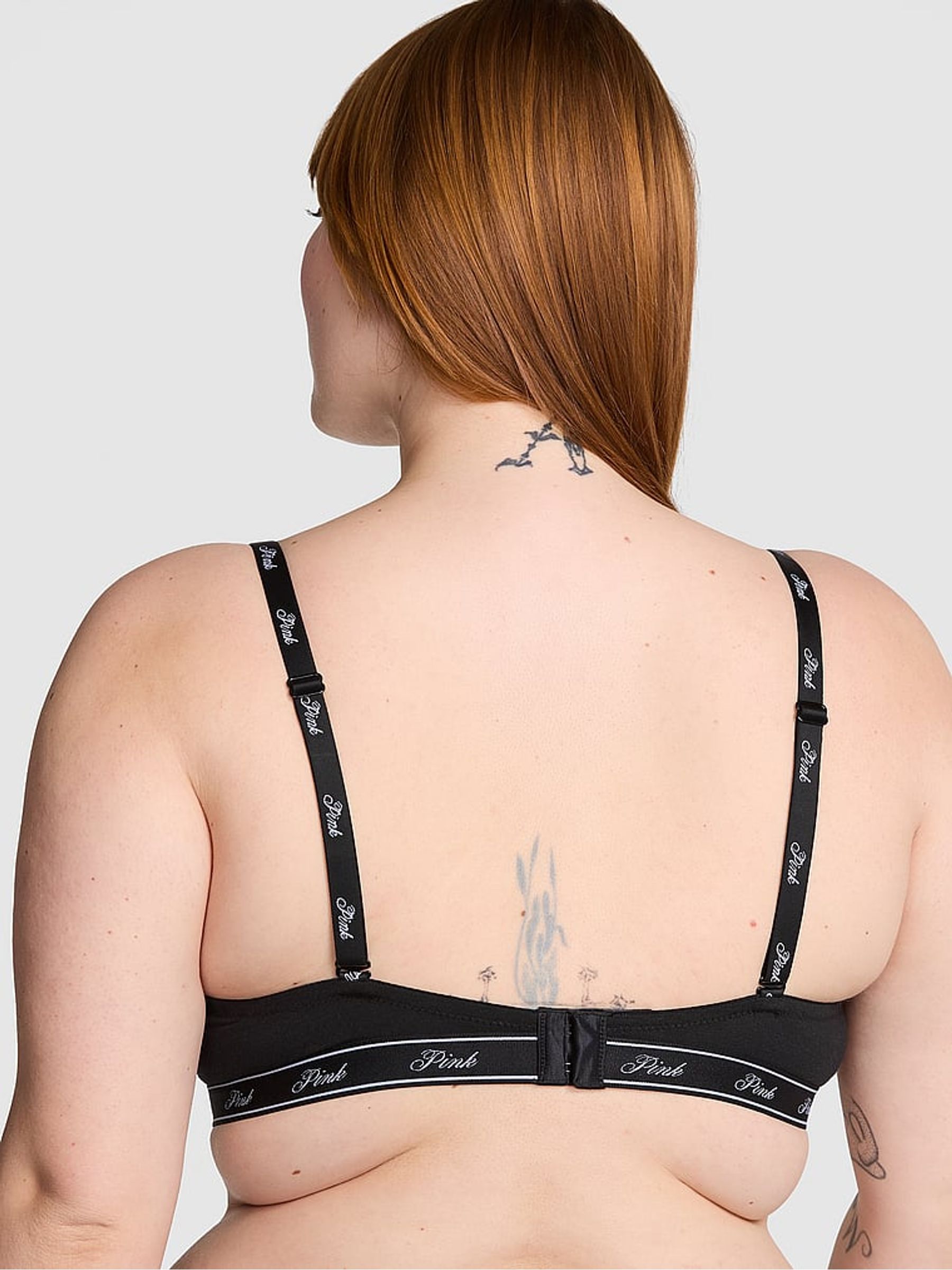 Black Lightly Lined Logo Bra - Image 2 of 2