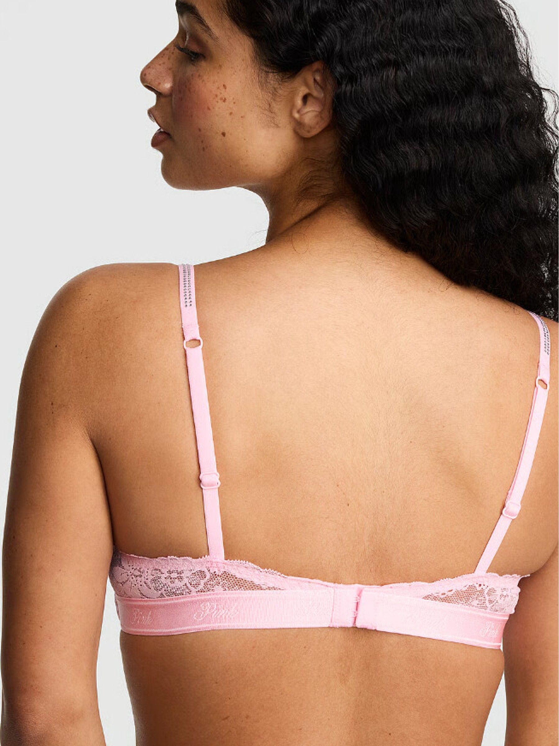Pink Tulip Diamante Push Up Balcony Bra - Image 2 of 2